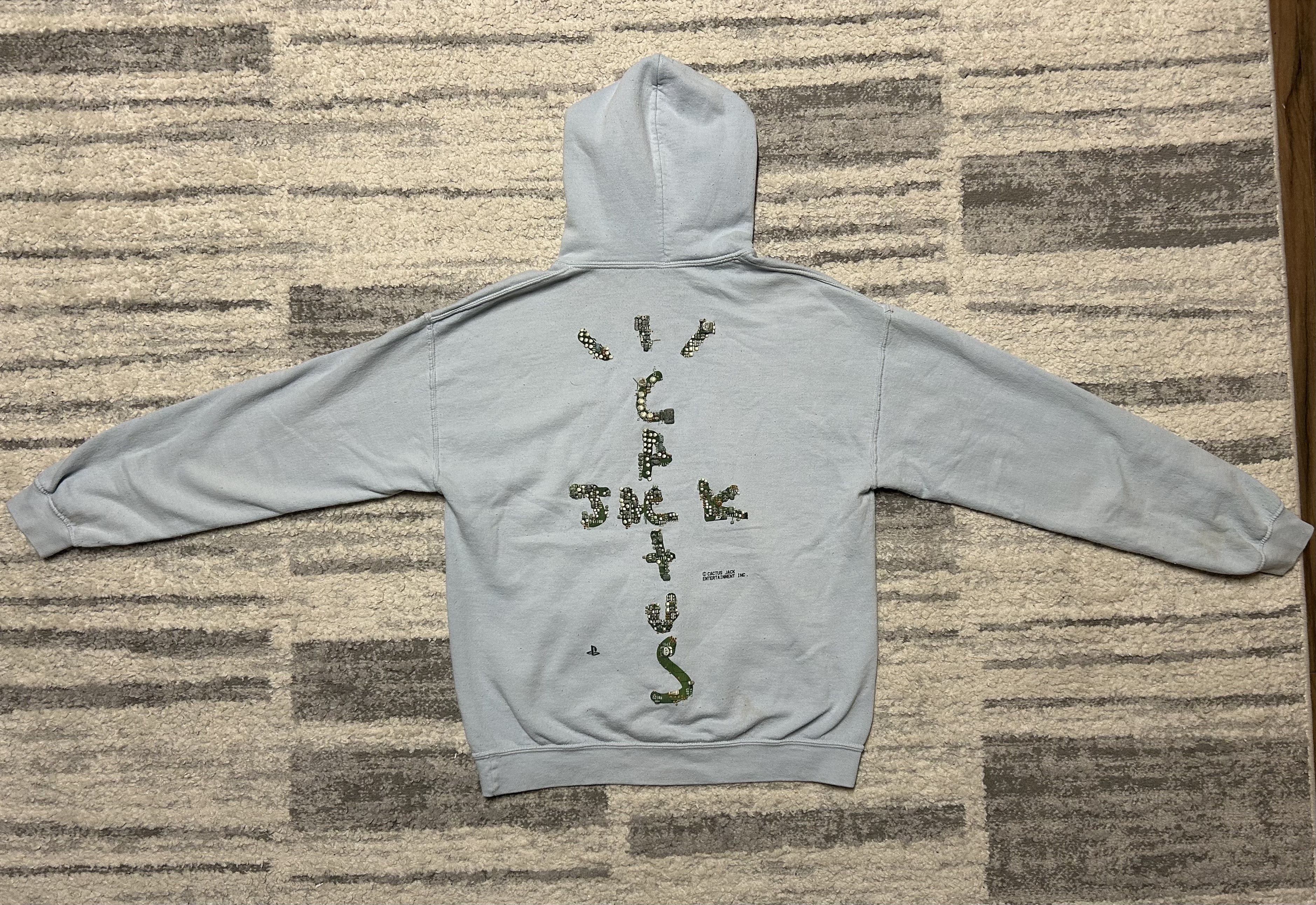 Cactus Jack by Travis Scott x PS5 Motherboard Blue Hoodie