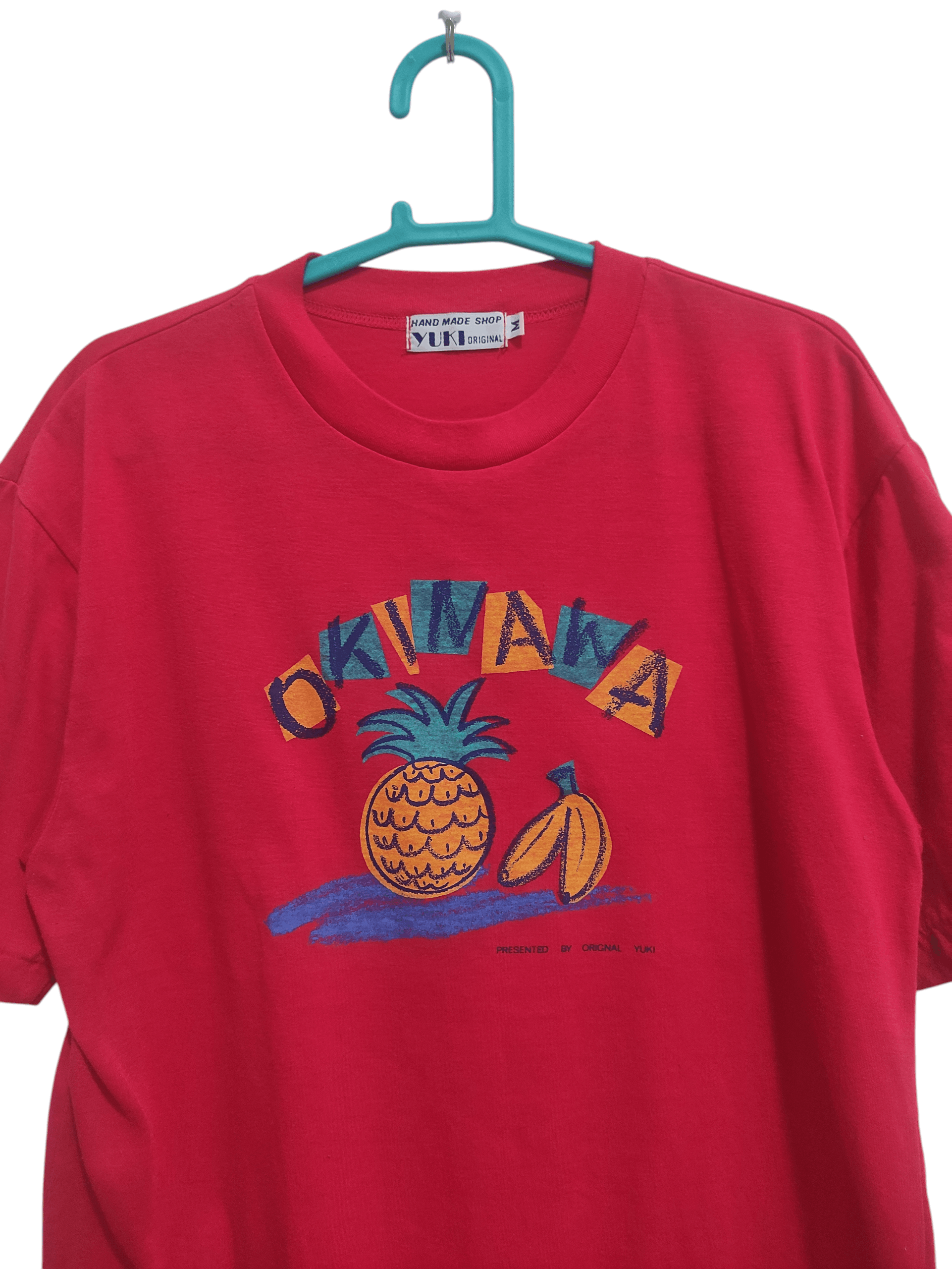 Vintage Vintage Simple Okinawa by HandMade YUKI Original RED T-Shirt Size US S / EU 44-46 / 1 - 1 Thumbnail