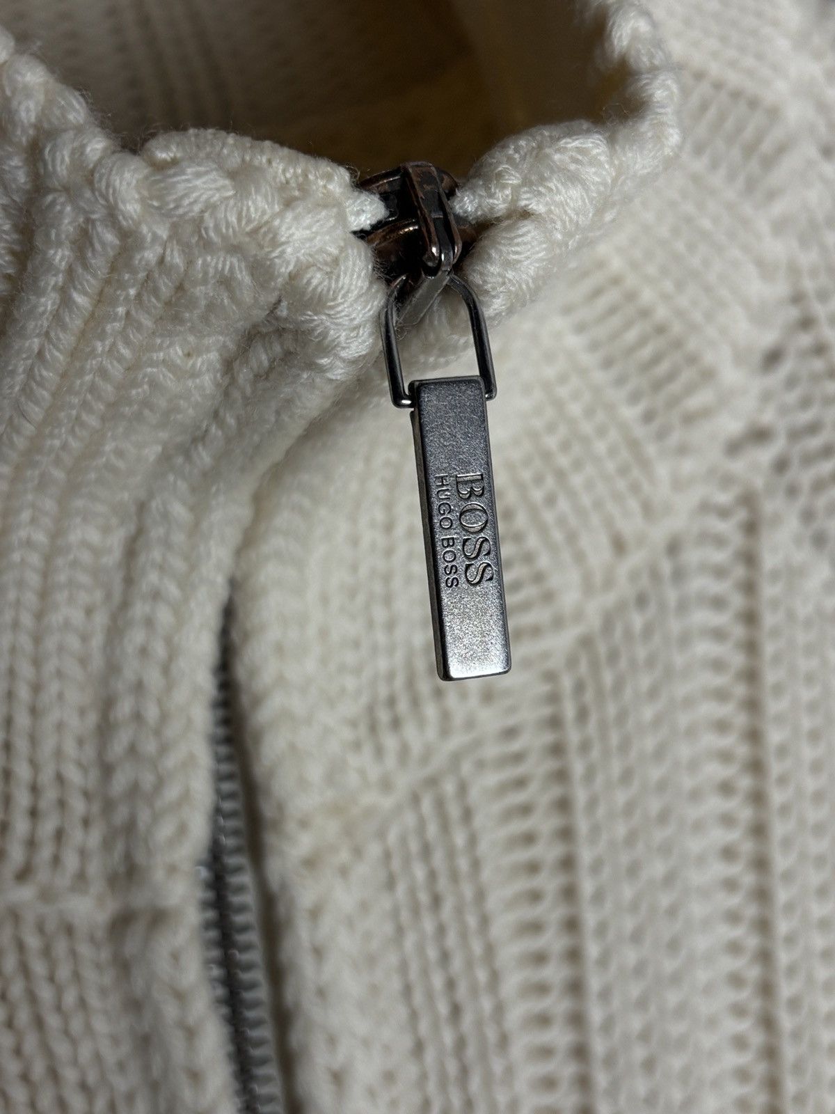 Hugo Boss Hugo Boss Vintage Knit Zip Up Sweater Size L / US 10 / IT 46 - 5 Thumbnail