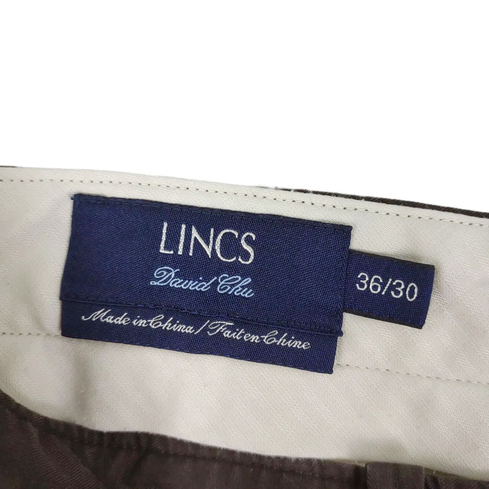 Other LINCS David Chu Men's 36x30 Brown Cotton Chino Golf Pants Size US 36 / EU 52 - 3 Thumbnail