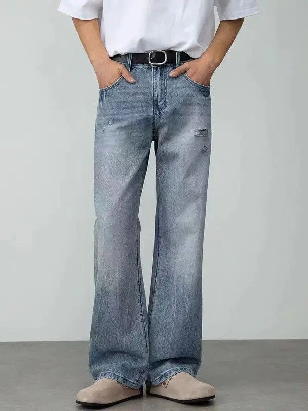 Japanese Brand VIBE Light wash micro-flare vintage loose jeans Size US 30 / EU 46 - 2 Thumbnail
