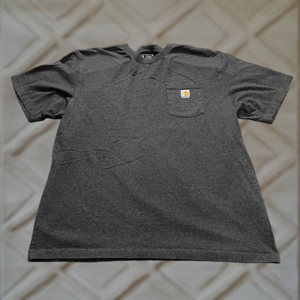 Carhartt VINTAGE Carhartt K87 Loose Fit T-Shirt Mens XL Gray Crew Neck Cotton Casual Pocket Tee Size US XL / EU 56 / 4 - 1 Thumbnail