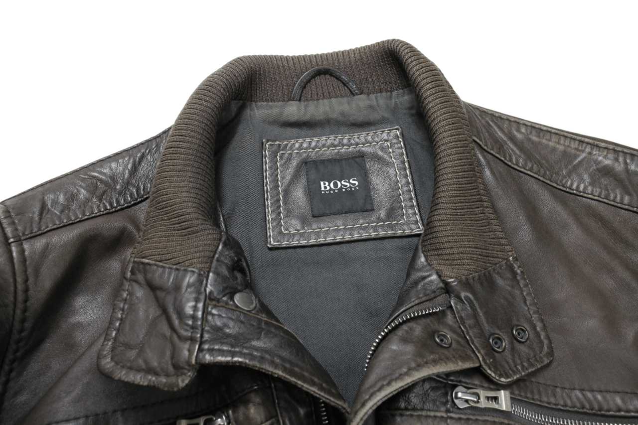 Hugo Boss HUGO BOSS Nortin Jacket Men's US 38 Biker Pure Lamb Leather Size US M / EU 48-50 / 2 - 5 Thumbnail