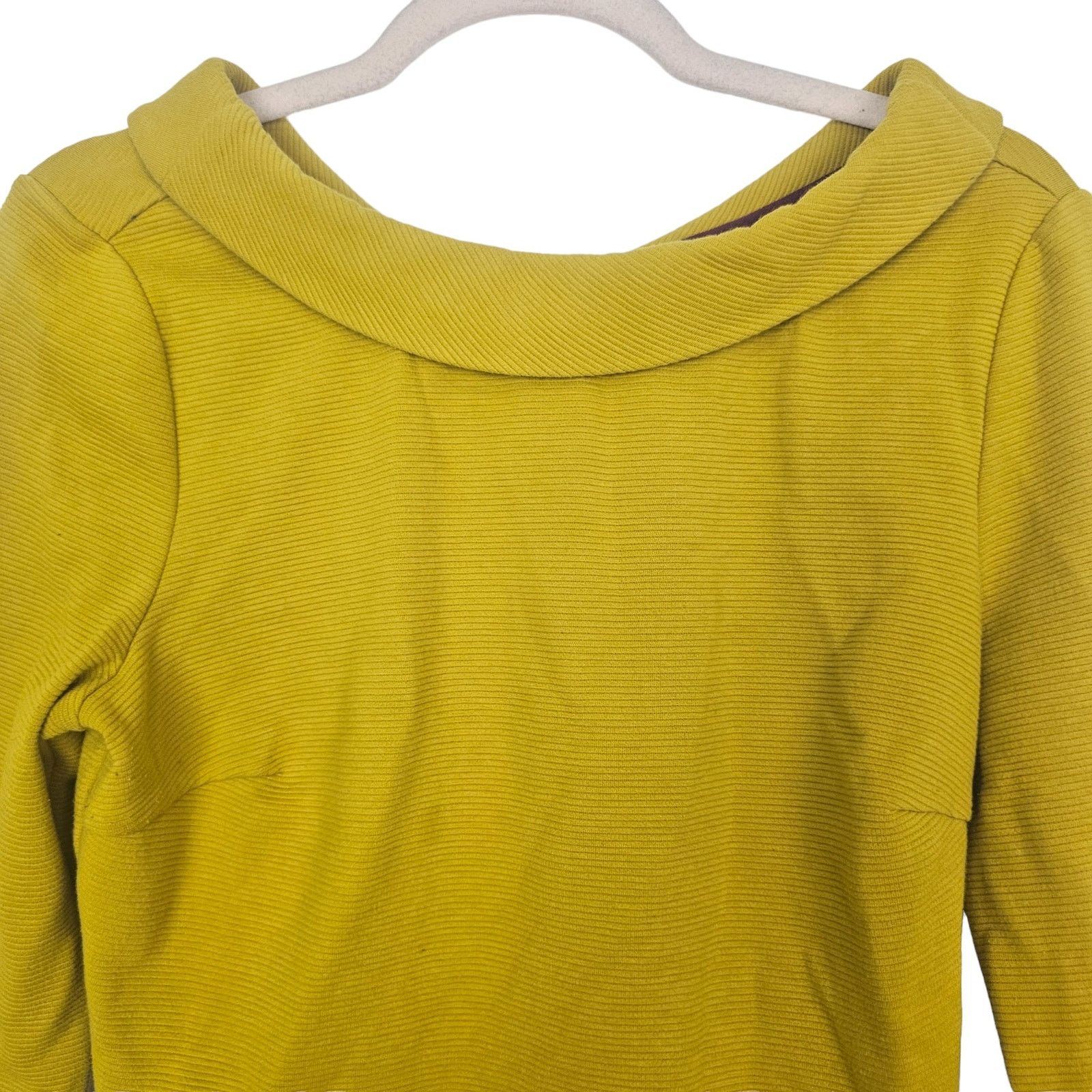 Boden Boden Womens Sarah Ottoman Knit Top 6 Mustard Preppy Classic Size M / US 6-8 / IT 42-44 - 3 Thumbnail