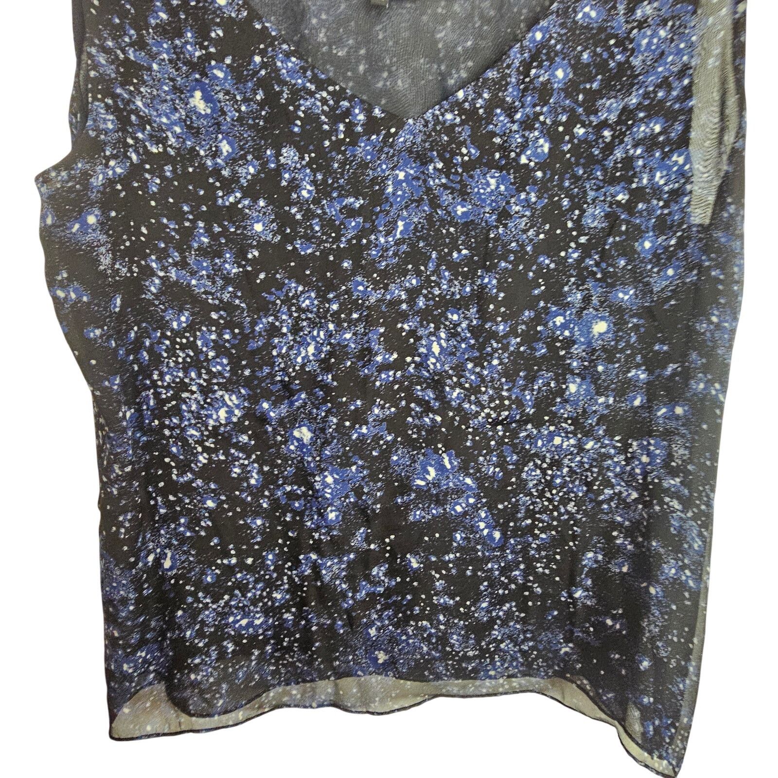 Lafayette 148 Lafayette 148 Women Silk Celestial Overlay Sleeveless Blouse Size XL / US 12-14 / IT 48-50 - 3 Thumbnail