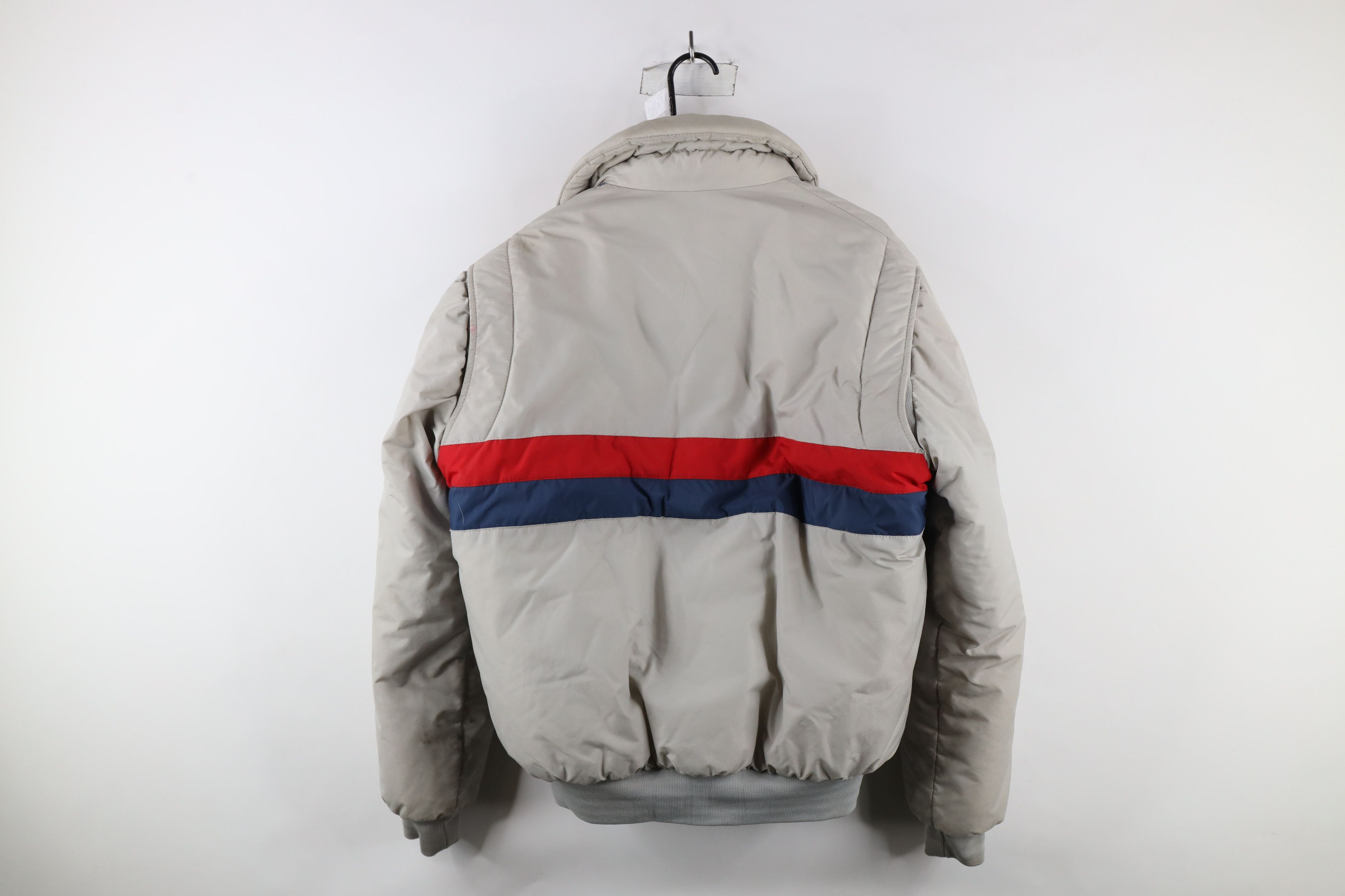 Vintage Vintage 70s Streetwear Striped Full Zip Puffer Jacket Size US L / EU 52-54 / 3 - 12 Thumbnail