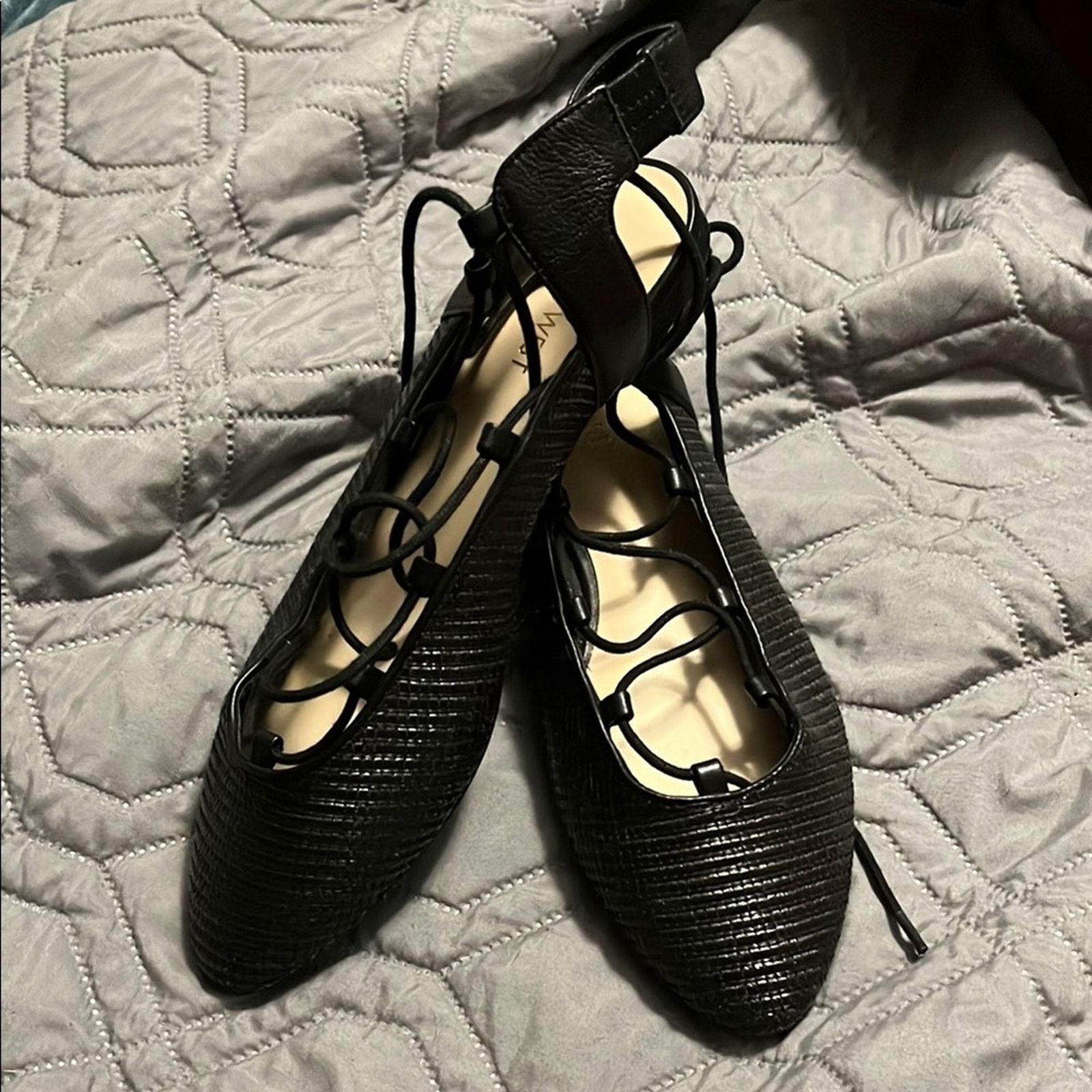 Nine West Nine West lace up ballet flats size 9, medium Size US 9 / IT 39 - 1 Thumbnail