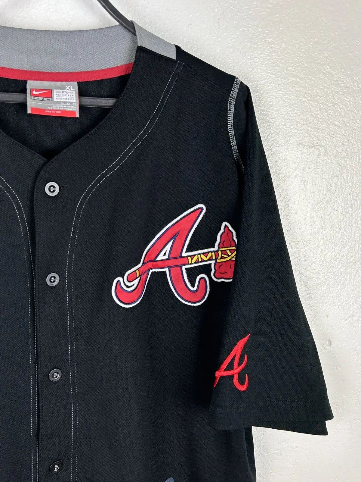 MLB 00s Vintage Nike Team Atlanta Braves MLB 09 Baseball Jersey Size US XL / EU 56 / 4 - 2 Thumbnail