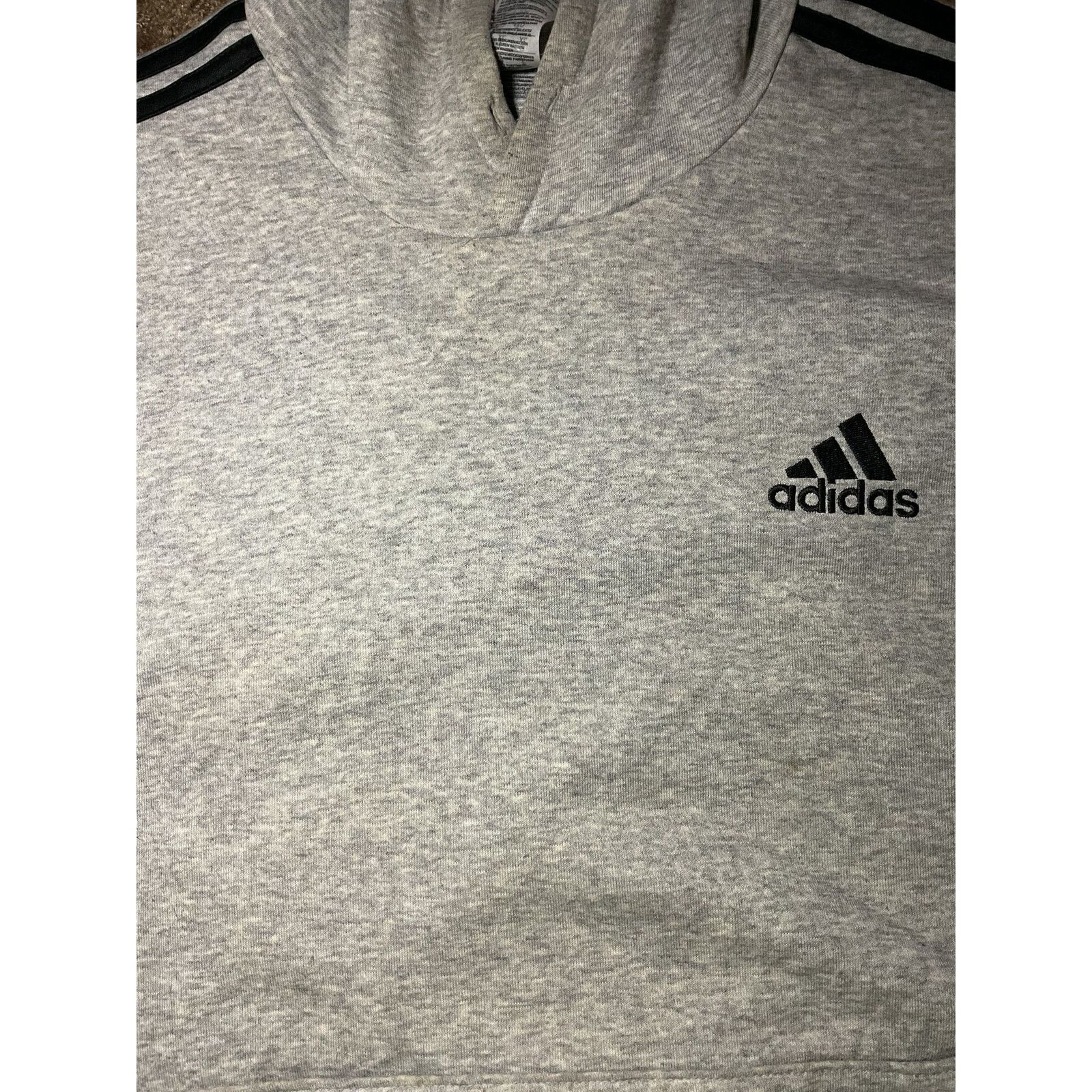 Adidas 👟 Adidas 3-Stripes Pullover Hoodie – With Size XL Size US XL / EU 56 / 4 - 4 Thumbnail