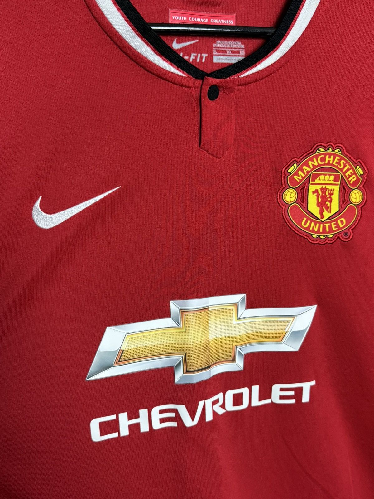 Nike Manchester United 14/15 Home Football Long Sleeve Jersey Size US XL / EU 56 / 4 - 3 Thumbnail