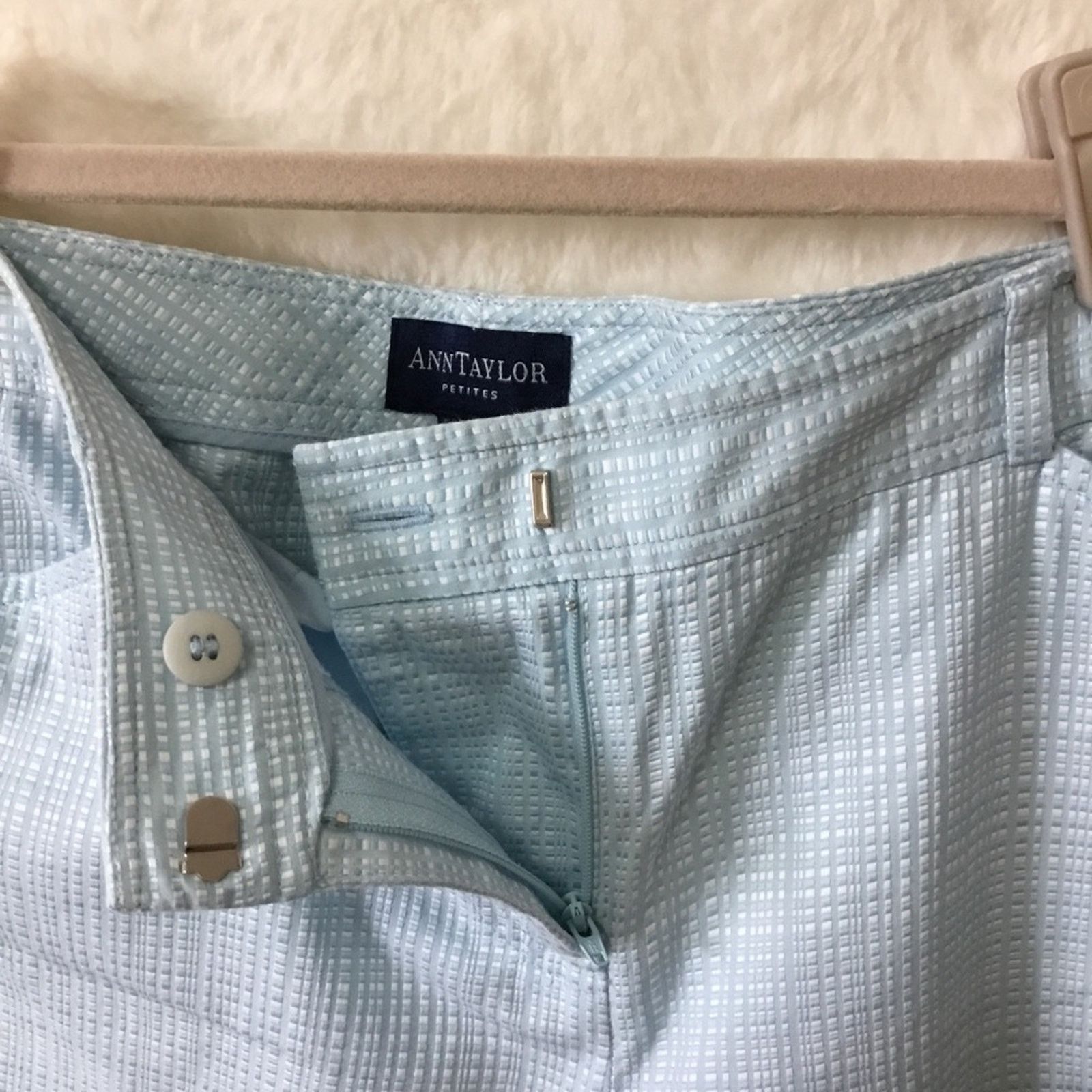 Ann Taylor Ann Taylor Blue Pattern Crop Pants Size 28" / US 6 / IT 42 - 5 Thumbnail