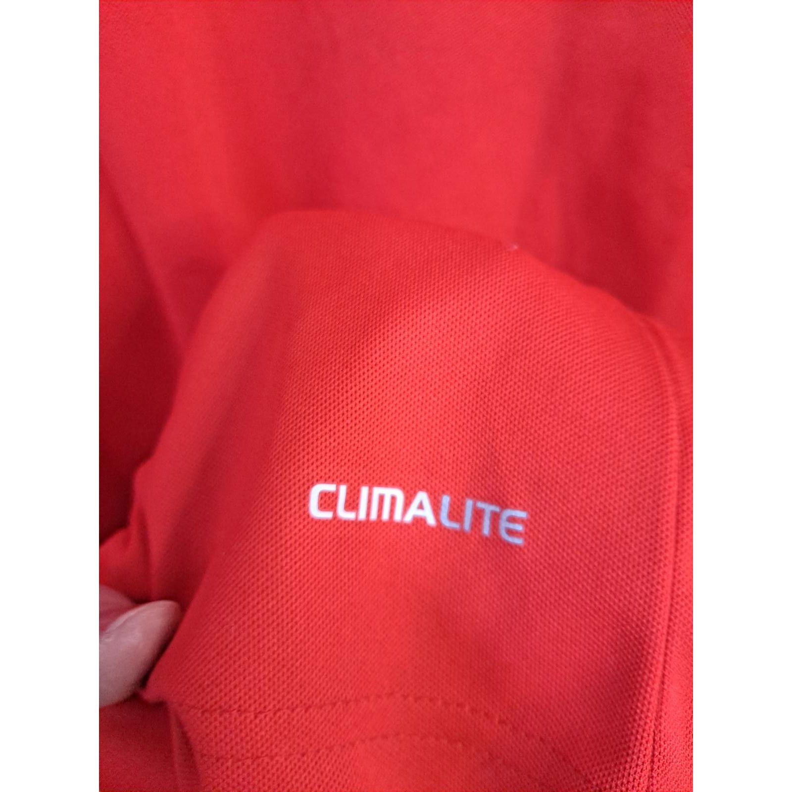 Adidas Adidas Red Climalite Long Sleeve Shirt with Reinforced Elbow Size ONE SIZE - 4 Thumbnail