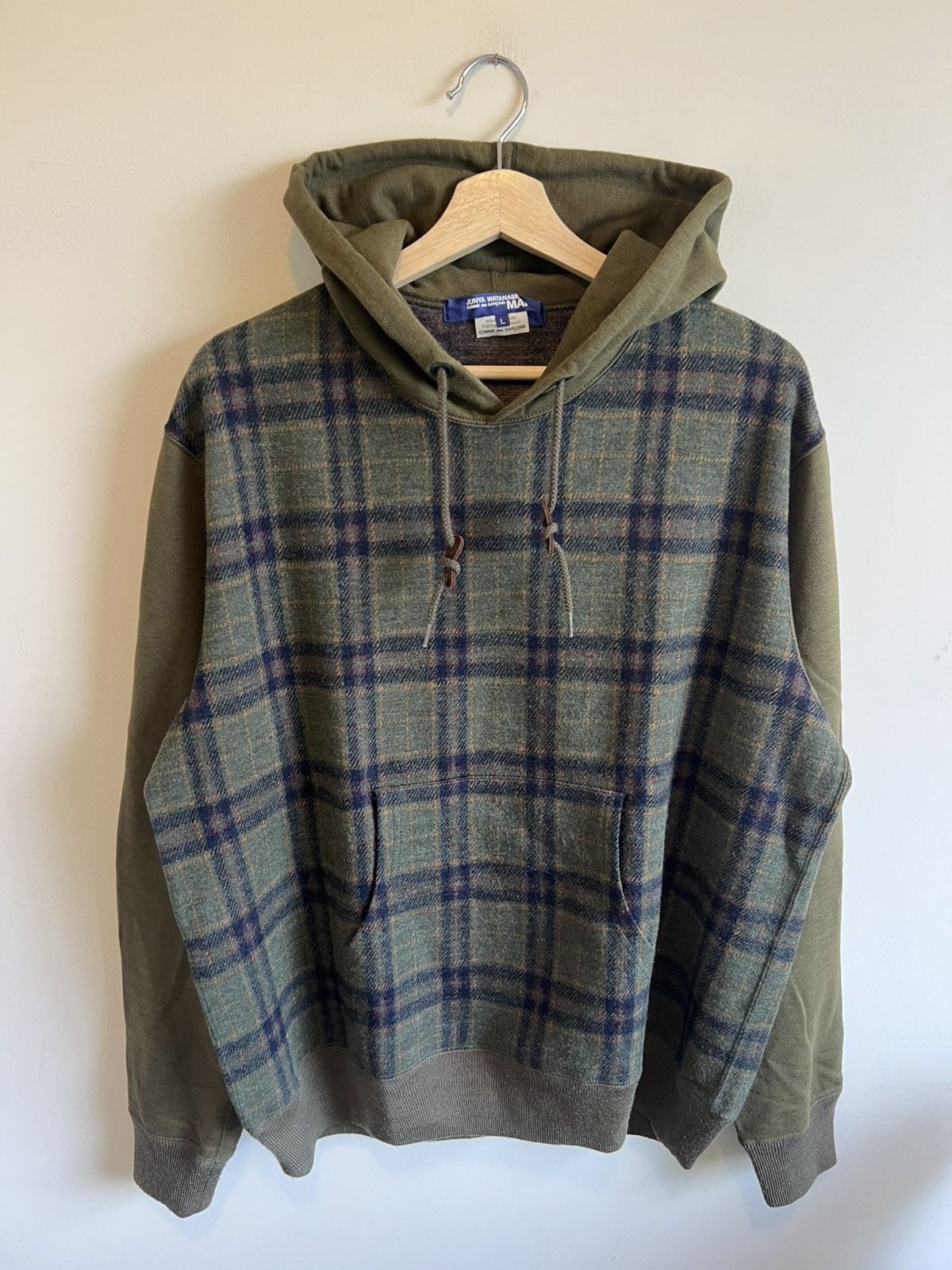 AW2019 Junya Watanabe Man Tartan Wool Knit Sweater Hoodie