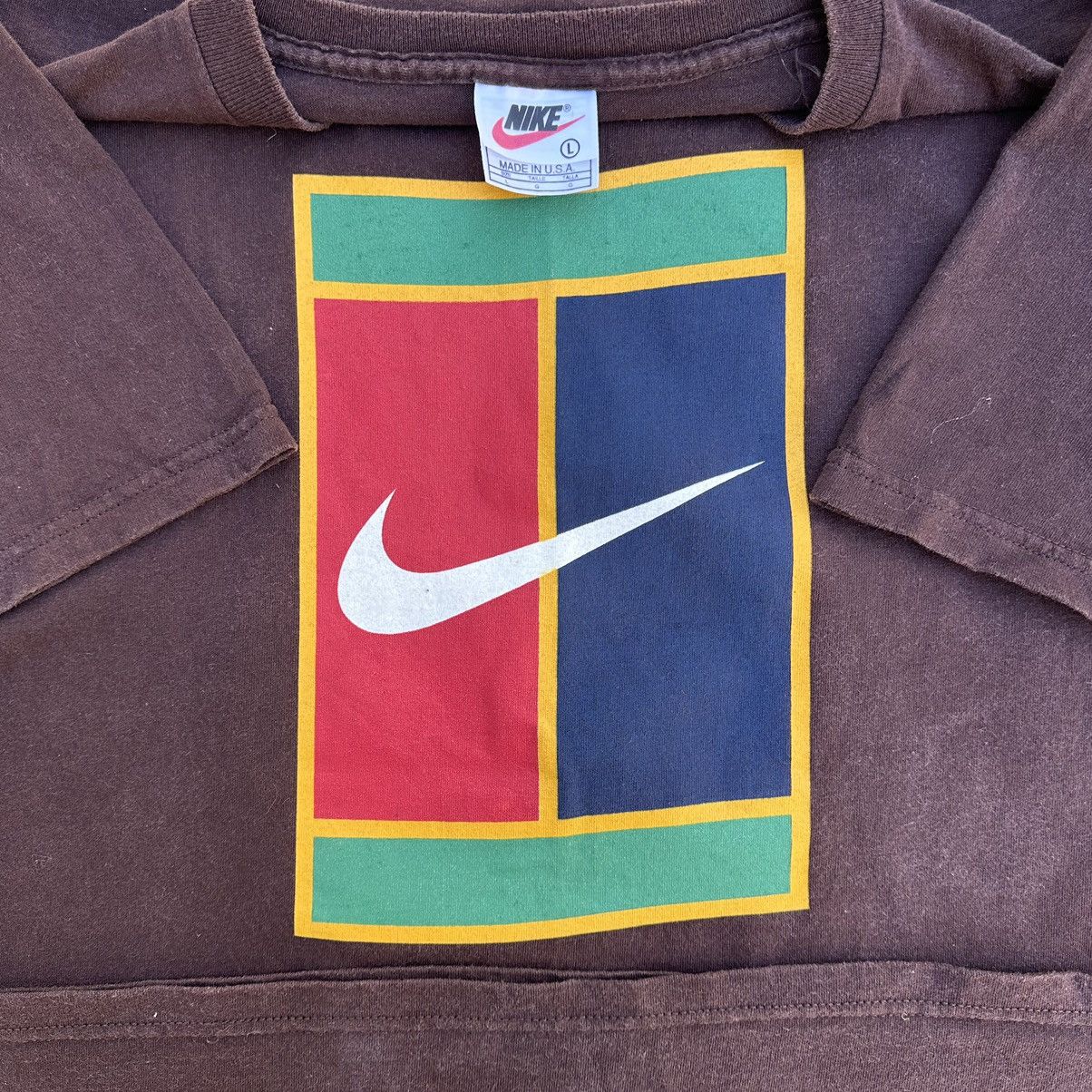 Nike Vintage 90’s Nike Challenge Court Logo Center Graphic Shirt Size US L / EU 52-54 / 3 - 1 Thumbnail