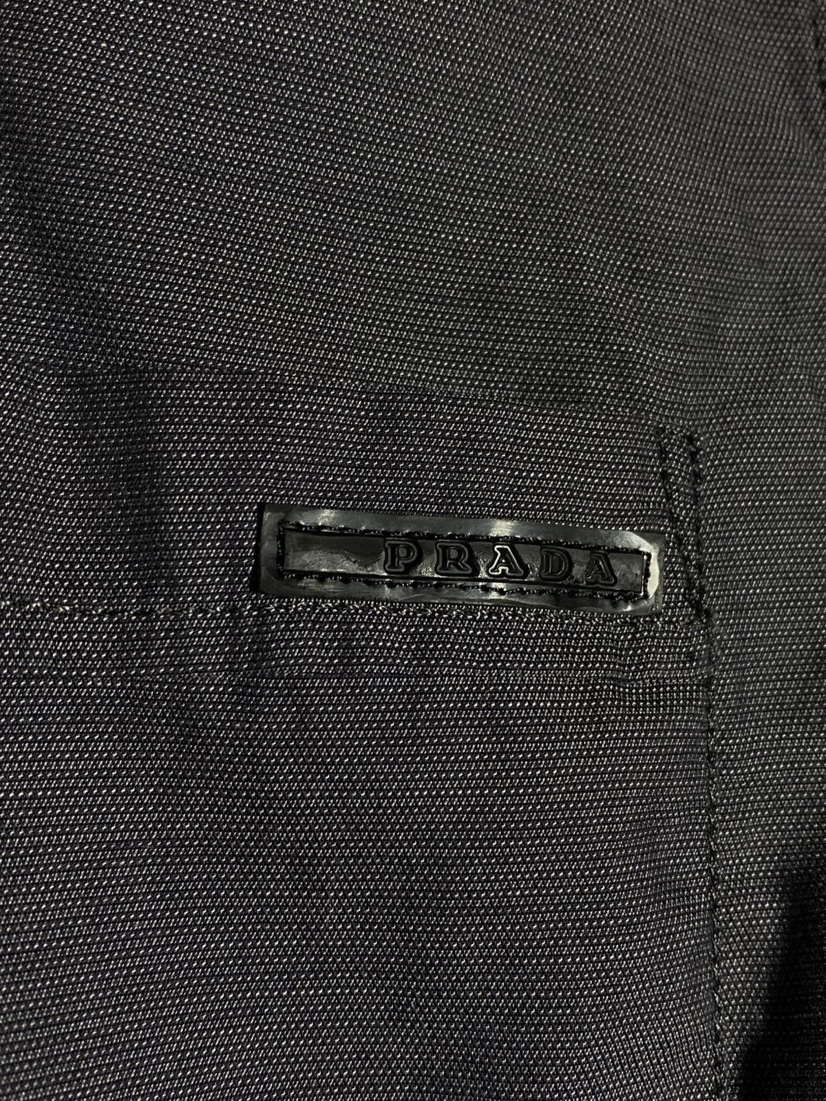 Prada Prada Dark Grey Black Tab Long Sleeve Button Up Shirt Size US M / EU 48-50 / 2 - 12 Thumbnail