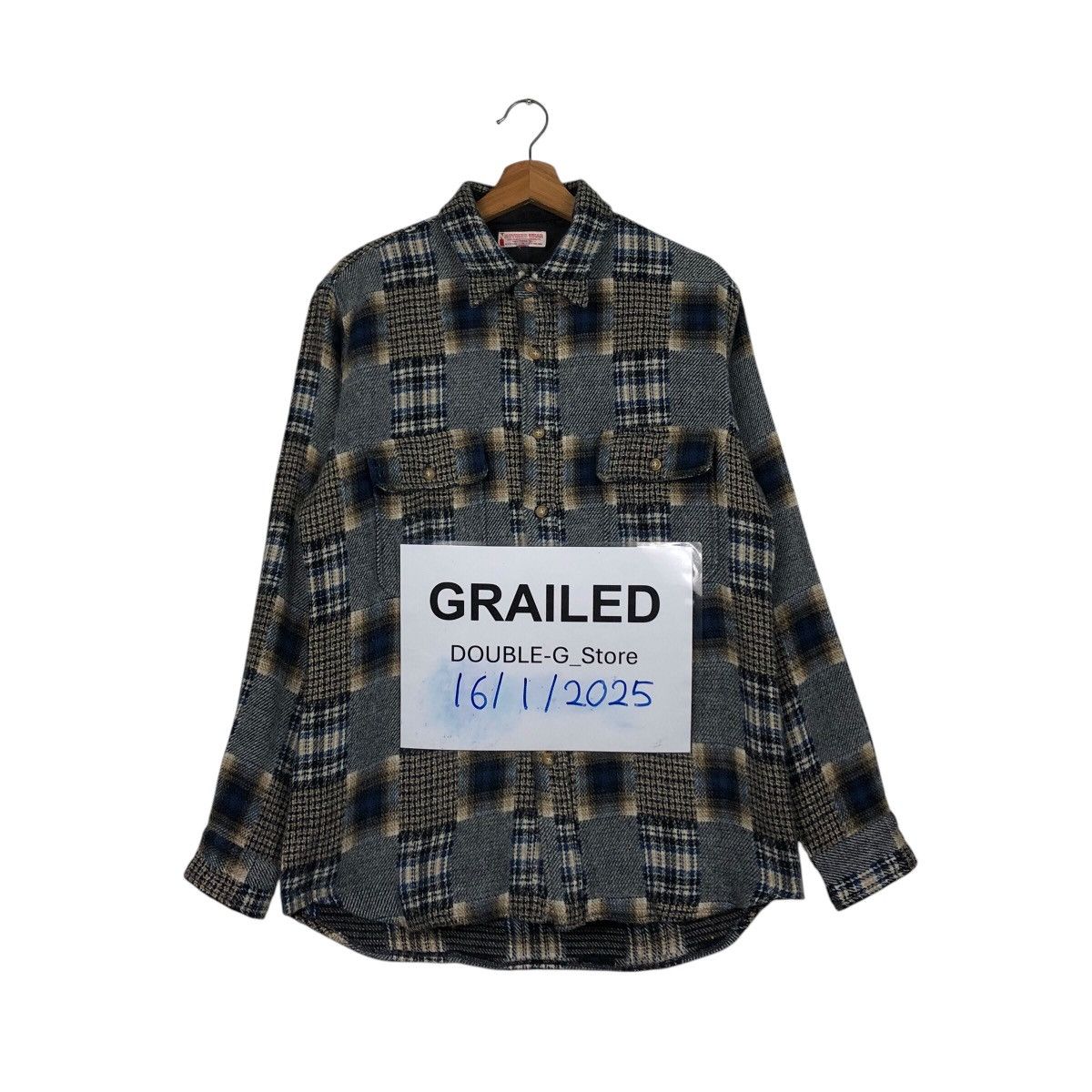 Japanese Brand 📌Vintage Shirt Jacket Tartan Design Neyries Wear Checked Size US L / EU 52-54 / 3 - 1 Thumbnail