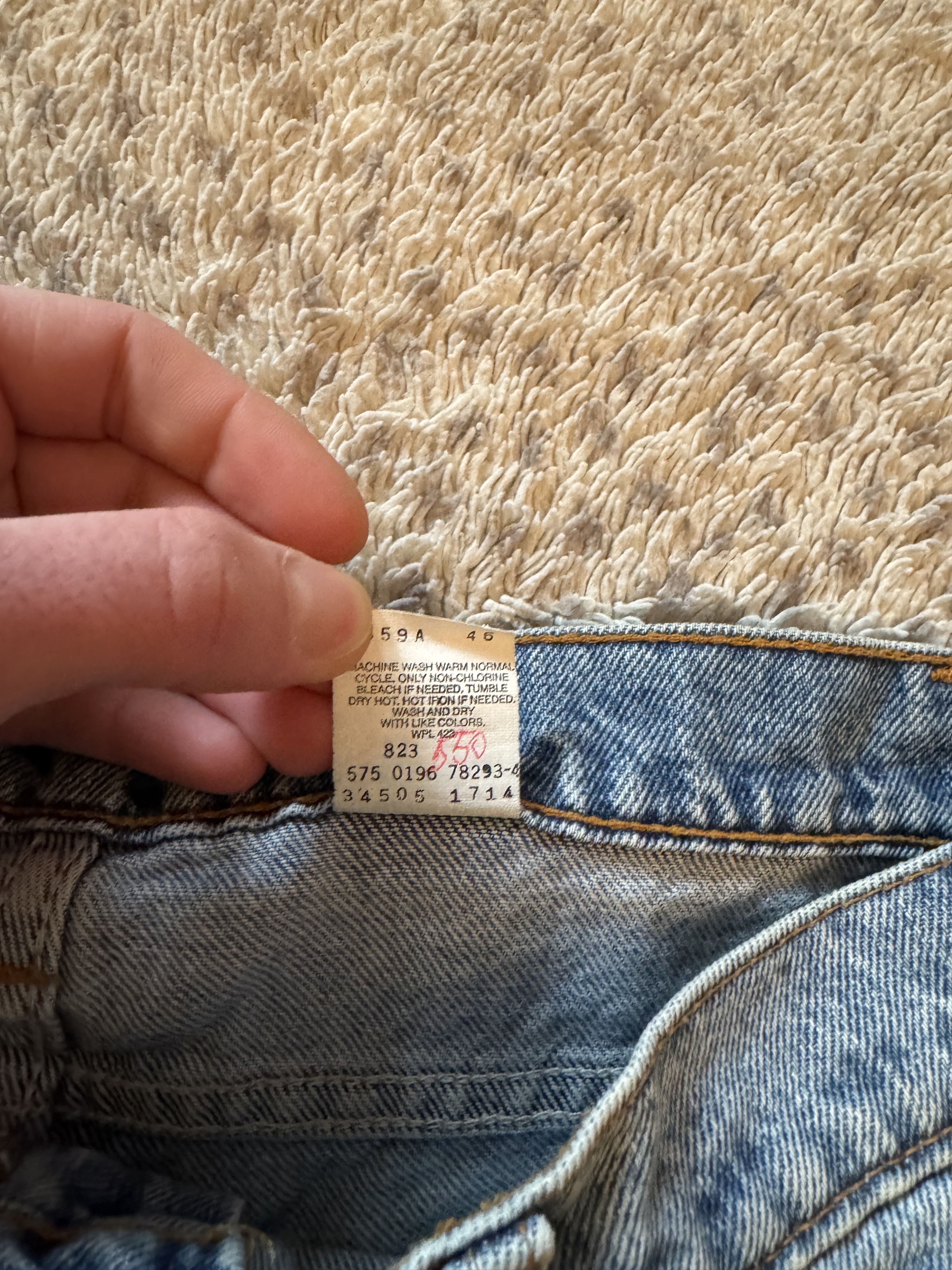 Levi's Levis 505 Vintage 90s Orange Tab Custom Cut Shorts Size 34" / US 12 / IT 48 - 5 Thumbnail