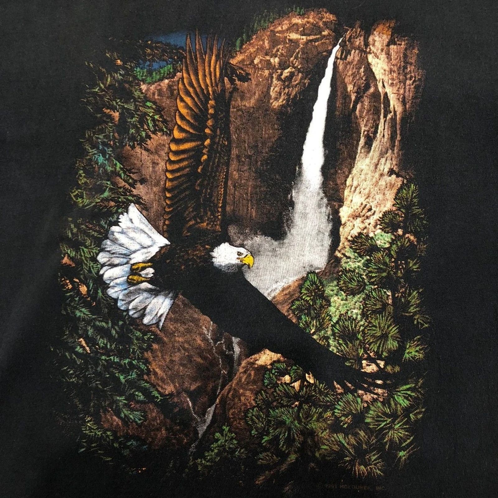 Vintage Vintage 1991 Holoubek Bald Eagle T Shirt Nature Animal Tee Size US L / EU 52-54 / 3 - 2 Thumbnail