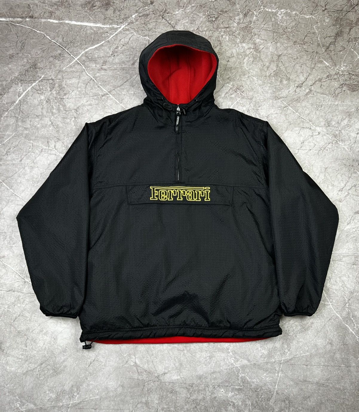 Vintage Ferrari Anorak Jacket 1999 Reversible Double Fleece
