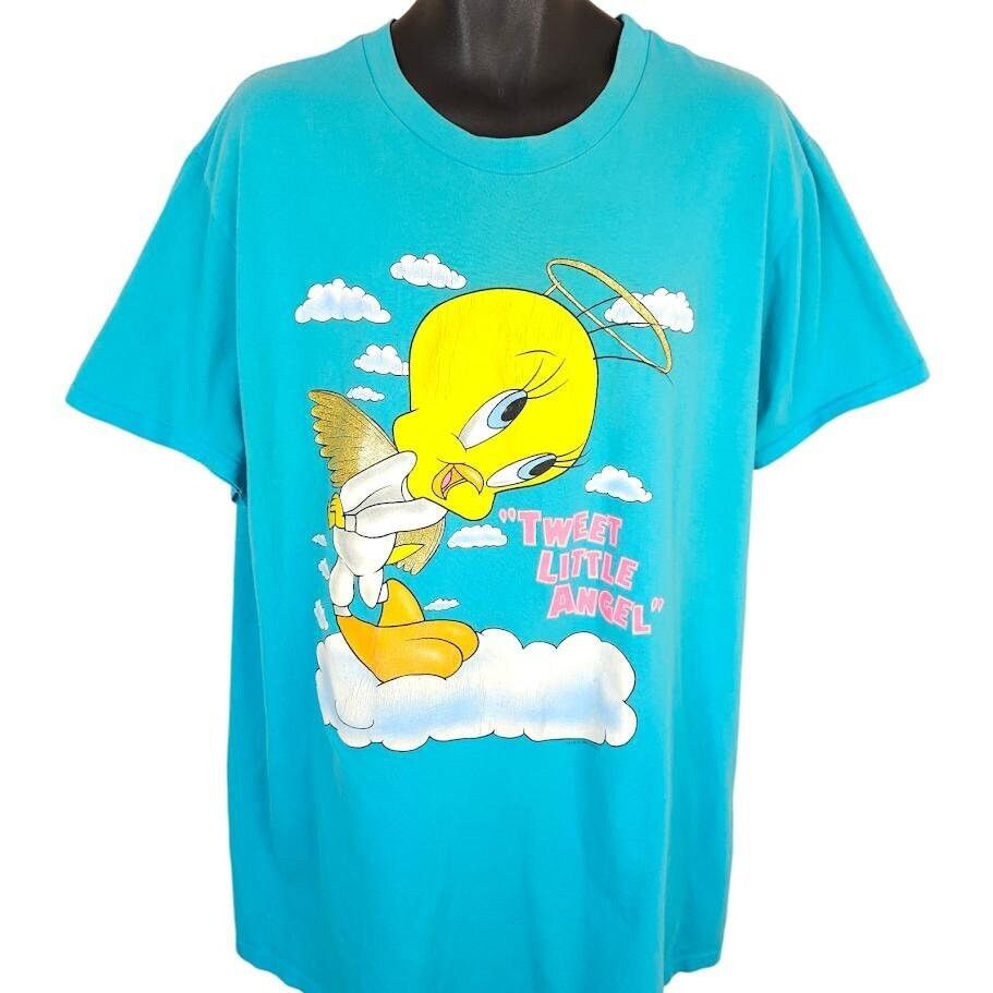 Vintage Vintage Tweety Bird T Shirt Mens Size 2XL Blue 90s Sleep Tee Size US XXL / EU 58 / 5 - 1 Thumbnail