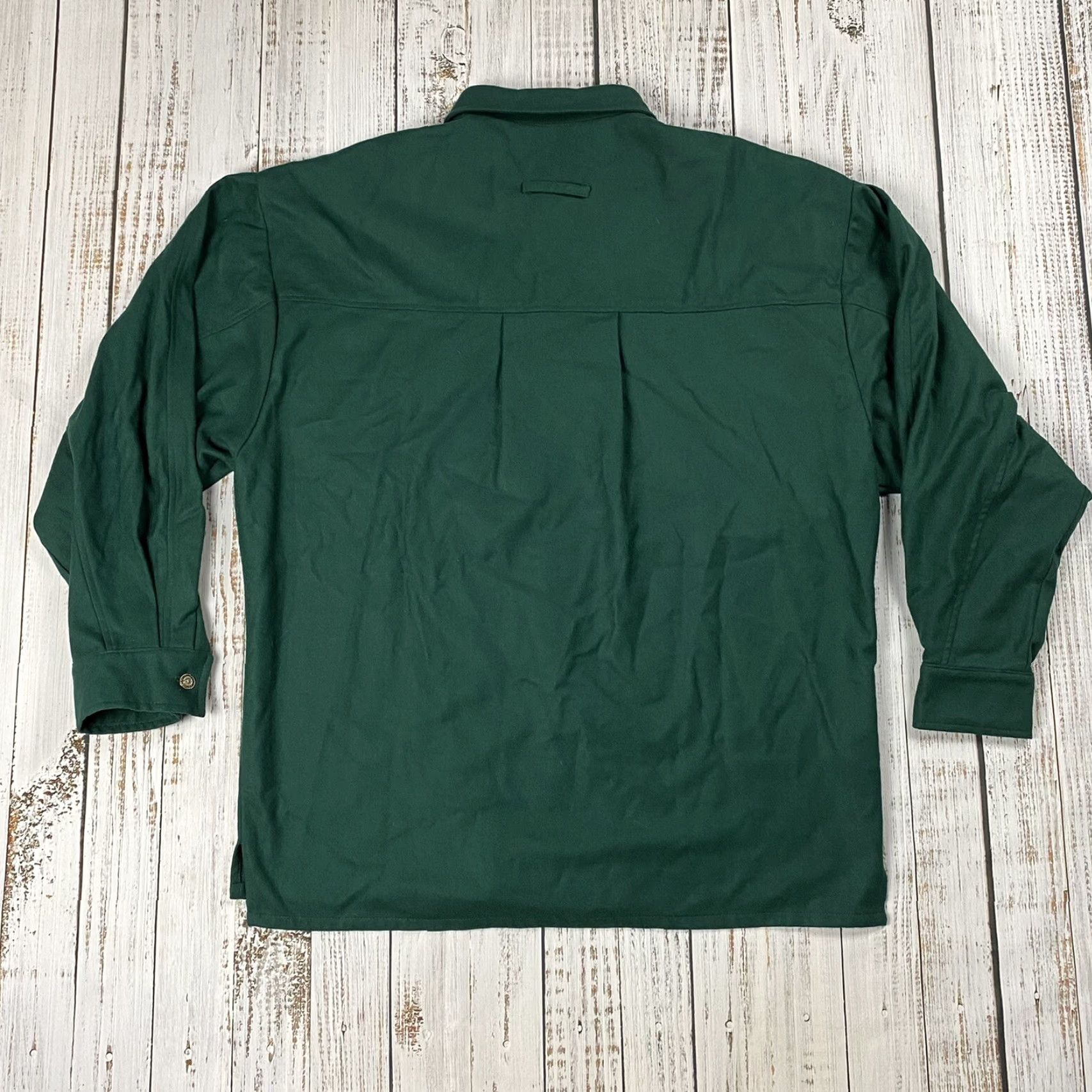 Vintage VINTAGE FLIC COMPOSE MENS COAT OVERCOAT Wool Blend Cashmere Flannel Shacket XL Green Button Mens XL Size US XL / EU 56 / 4 - 8 Thumbnail