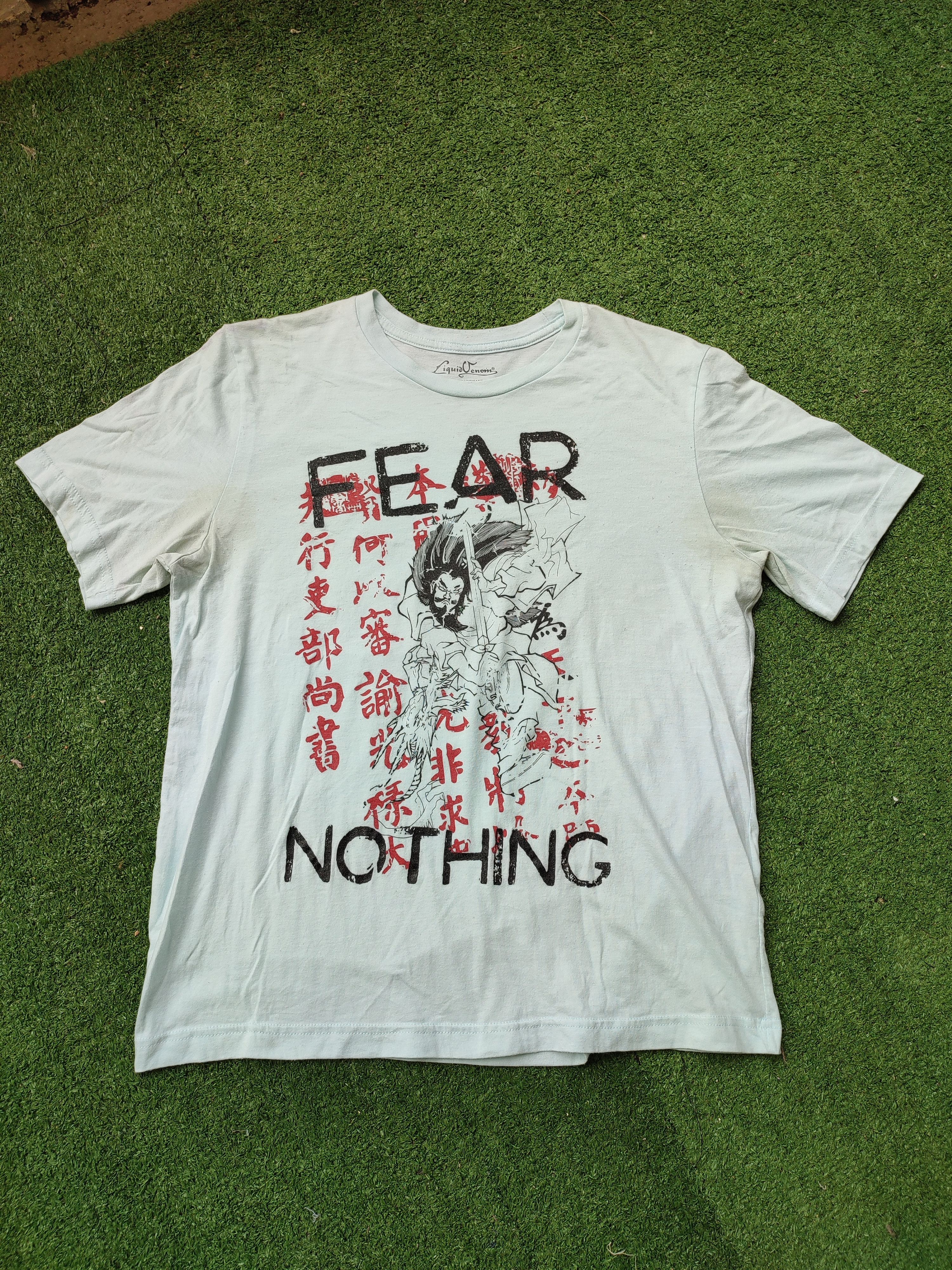 Japanese Brand × Vintage JAPANESE FIGHTER FEAR NOTHING VINTAGE TEE Size US M / EU 48-50 / 2 - 1 Thumbnail