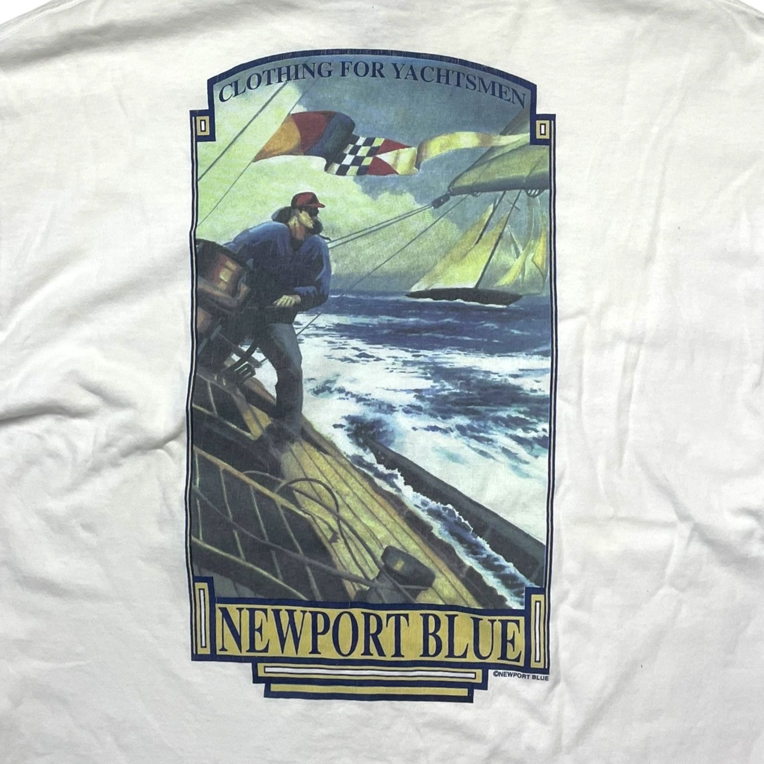 Other Vintage 90s Newport Blue Single Stitch Tee Size US M / EU 48-50 / 2 - 3 Thumbnail