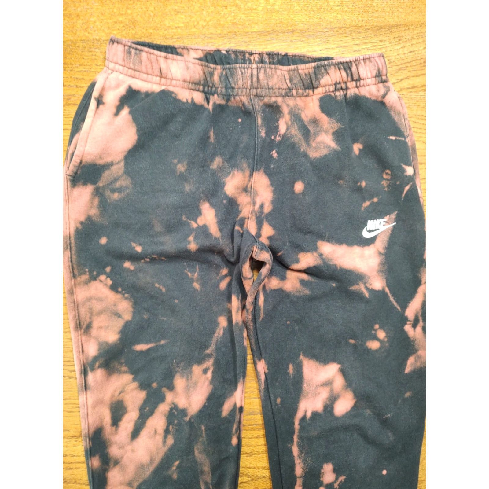 Nike Nike Sweatpants Mens Large Black Acid Wash Tie Dye Fleece Club 90s Size US 33 - 2 Thumbnail