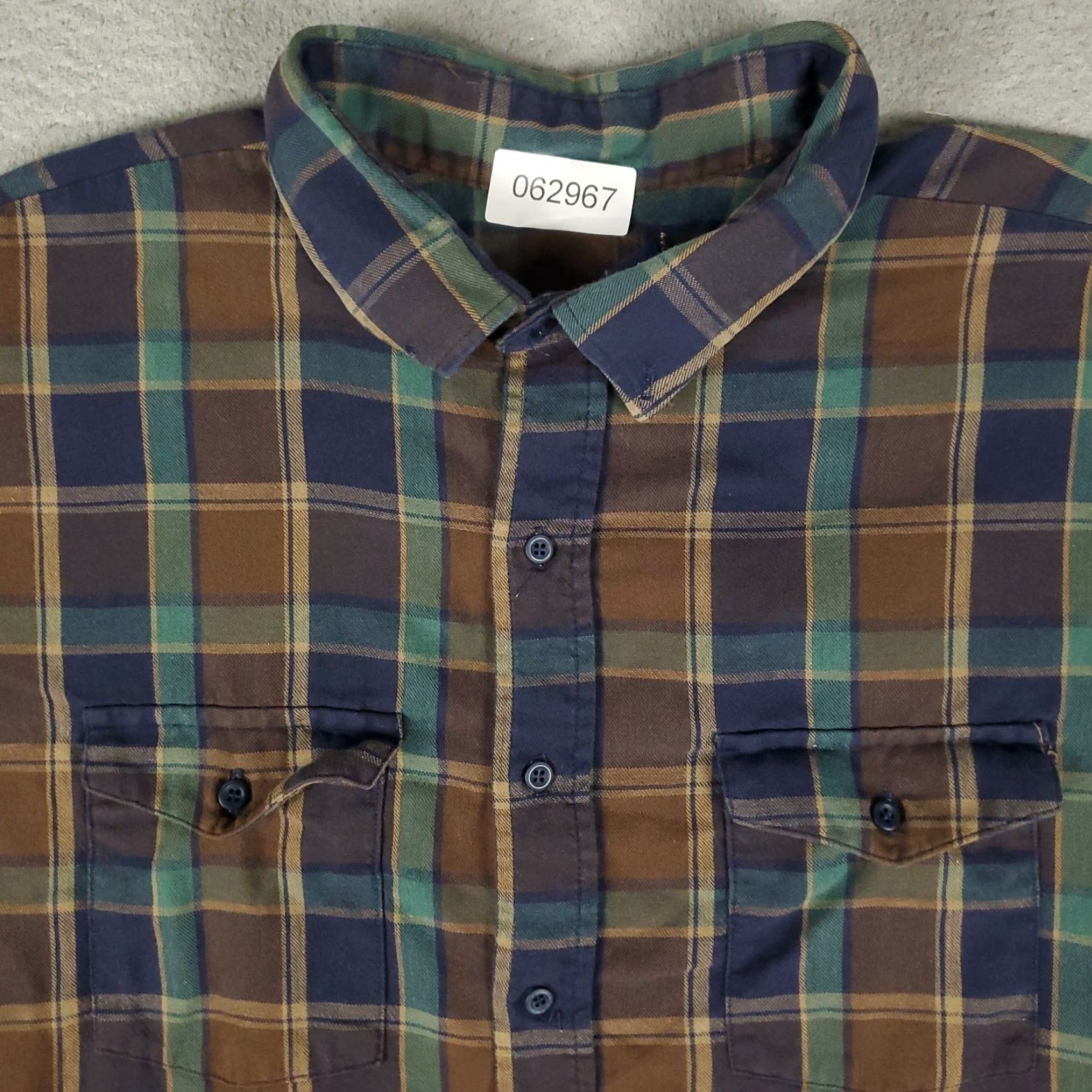 Vintage Panhandle Slim Button-Up Shirt Mens 2XL Blue Plaid Short Sleeve Casual Workwear Size US XXL / EU 58 / 5 - 2 Thumbnail