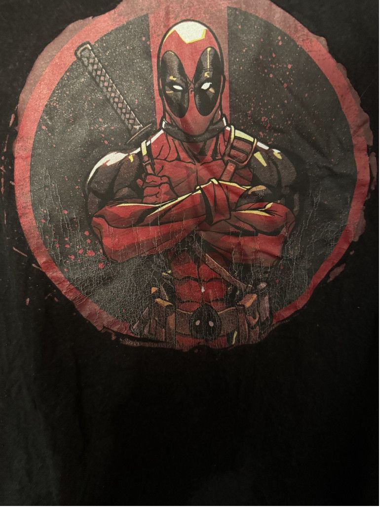 Marvel Comics Deadpool Marvel Short Sleeve Tee shirt Men's Sz XL Black Size US XL / EU 56 / 4 - 3 Thumbnail