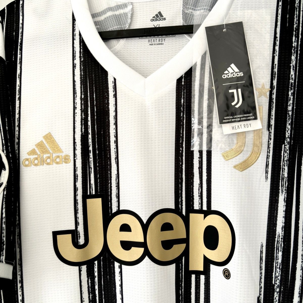 Adidas NEW 2020 2021 Juventus Ronaldo Adidas Home Kit Soccer Jersey Size US XL / EU 56 / 4 - 5 Thumbnail