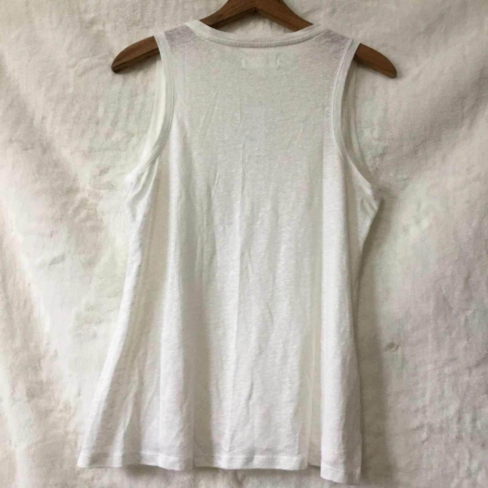 Lou & Grey Lou & Grey by Loft White Linen Tank Top Size S / US 4 / IT 40 - 11 Thumbnail