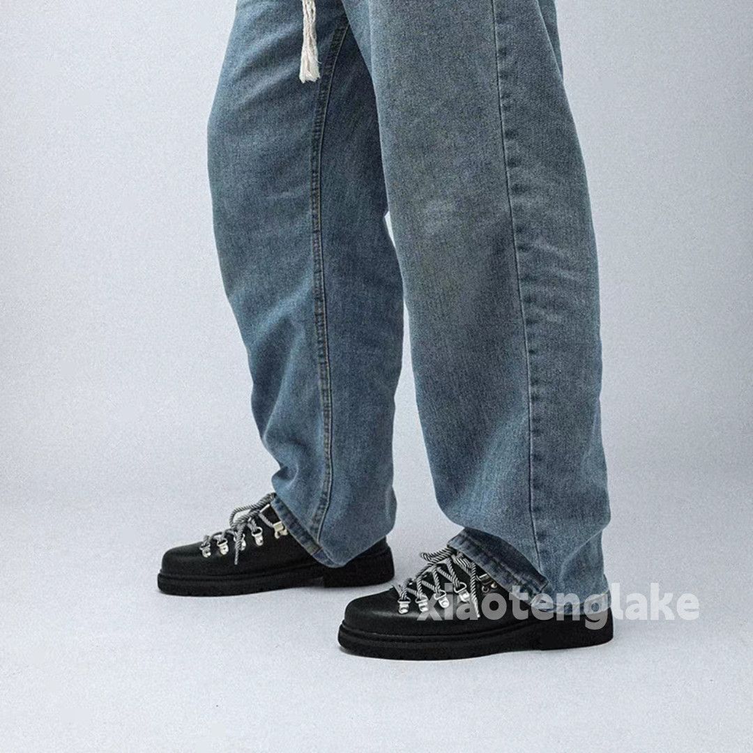 Vintage Unisex outdoor utility workwear hiking mountain boots shoes Size US 12 / EU 45 - 3 Thumbnail