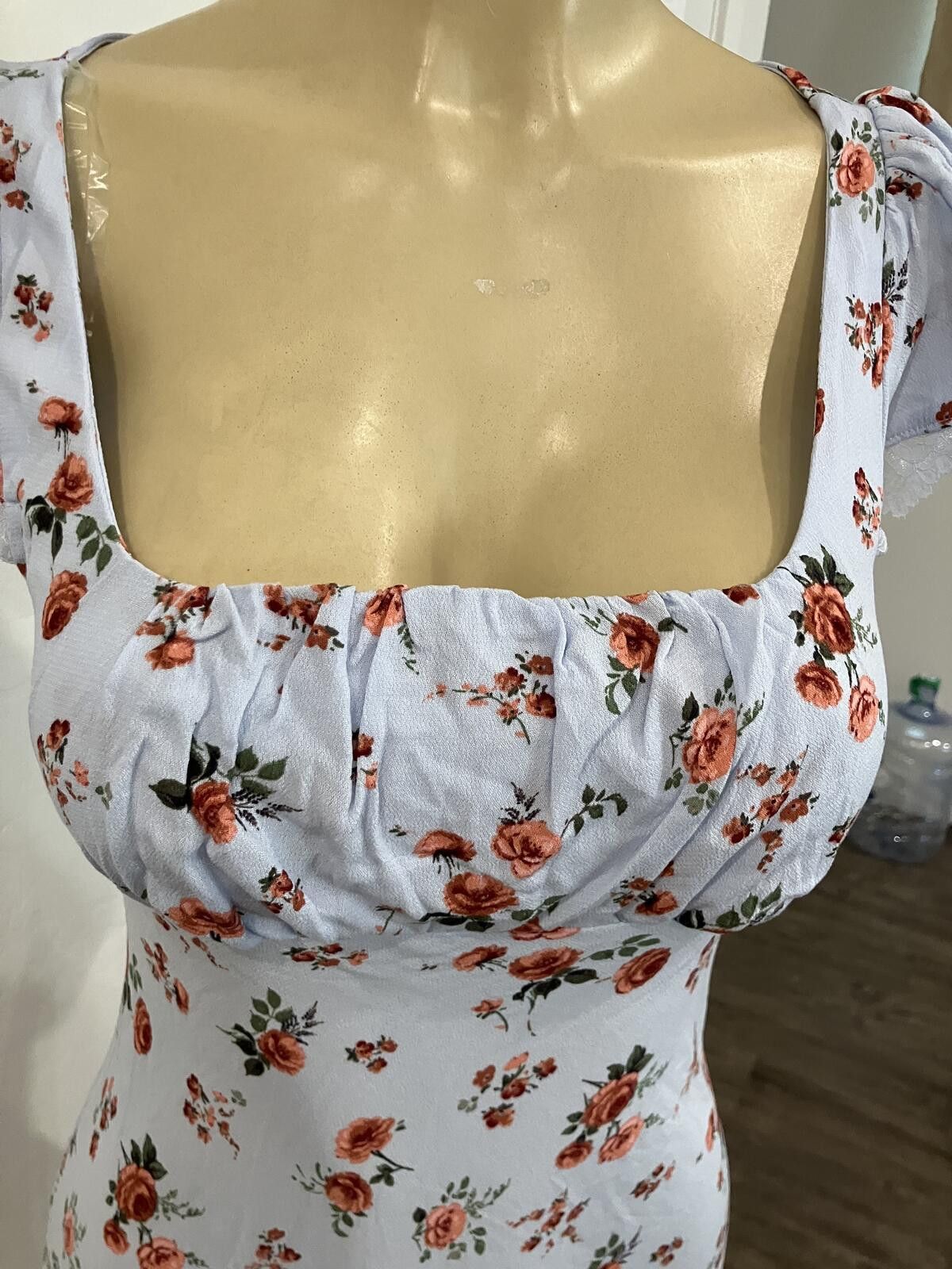 Other NWT Floral Print Midi Dress with Puff Sleeves Size S / US 4 / IT 40 - 9 Thumbnail