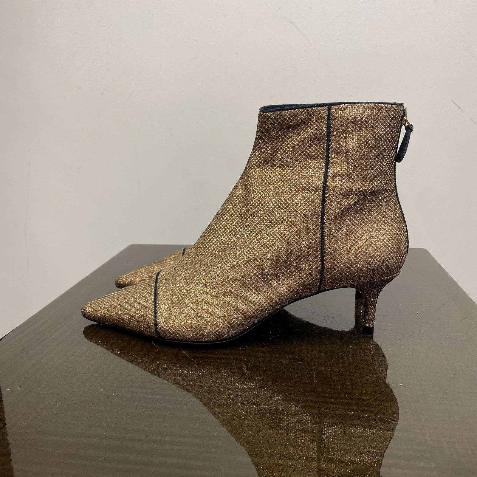 Alexandre Birman Alexandre Birman Kittie Glitter Kitten Heel Ankle Booties 39 Size US 9 / IT 39 - 5 Thumbnail