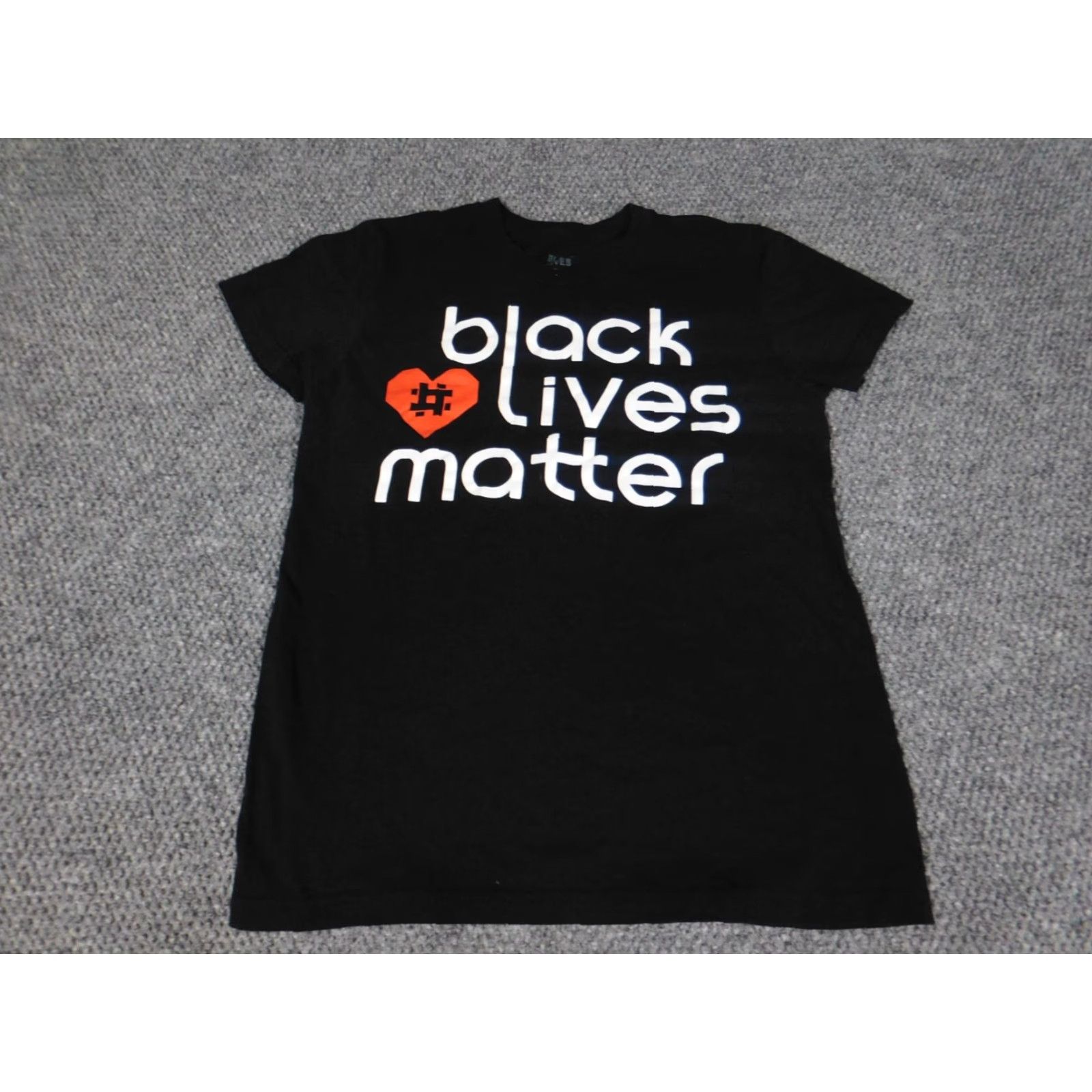 Vintage Black Lives Matter Womens Shirt L Black Short Sleeve Round Neck Casual Basic Blouse 100% Cotton Lightweight Womens Size L / US 10 / IT 46 - 4 Thumbnail