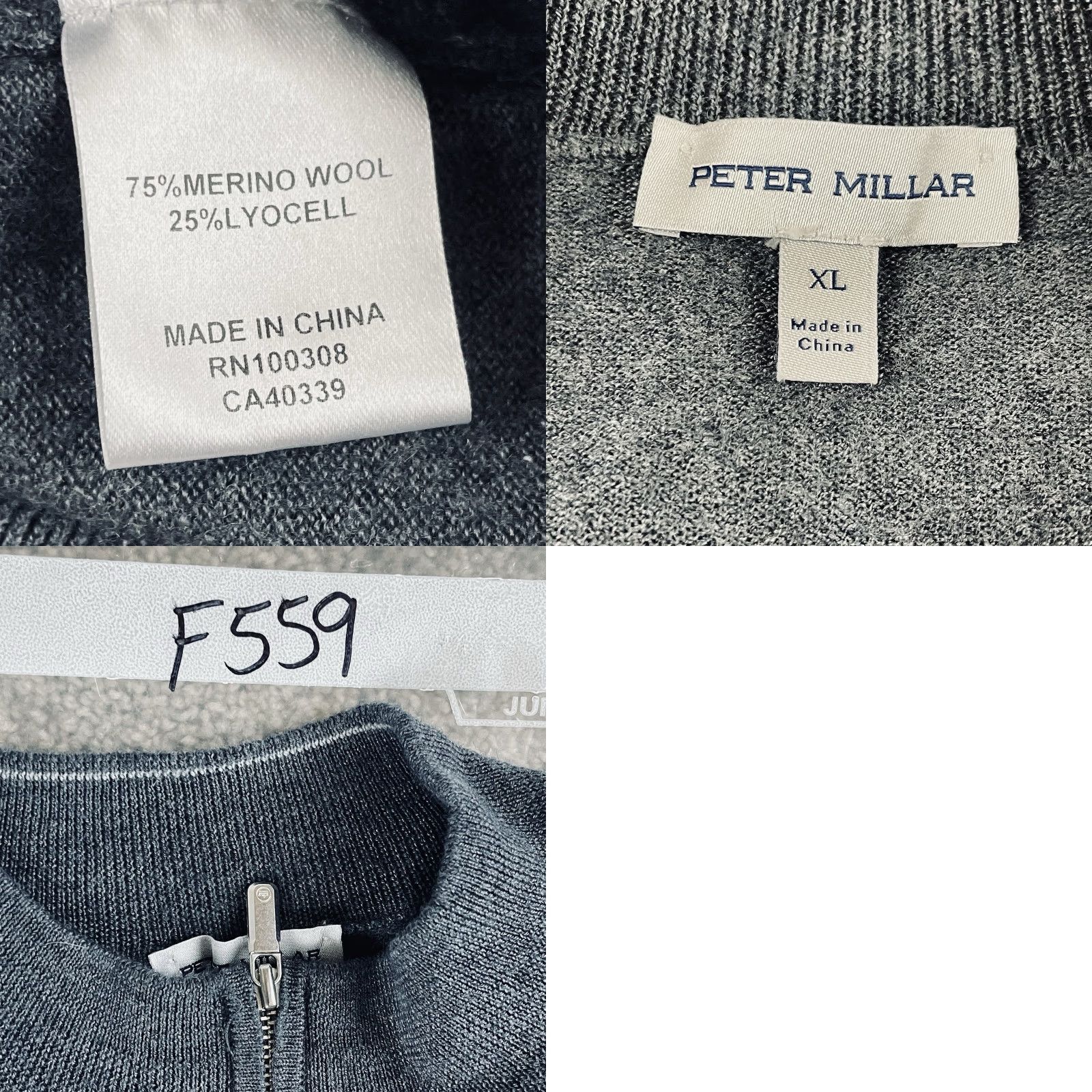 Peter Millar Peter Millar Sweater Men XL Merino Wool 1/4 Zip Lightweight Golf Preppy Gray Pullover Knit Zipper Travel Workwear Casual Size US XL / EU 56 / 4 - 8 Thumbnail