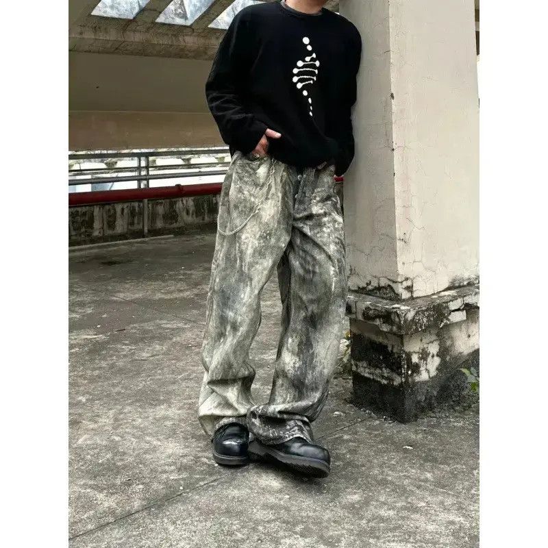 Japanese Brand Retro camouflage loose wide leg jeans Size US 32 / EU 48 - 2 Thumbnail