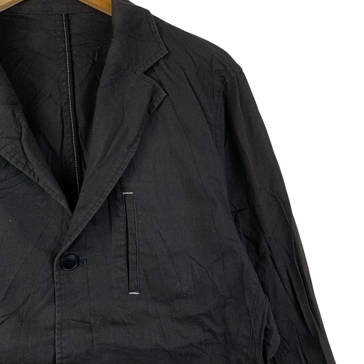 Takeo Kikuchi Takeo Kikuchi TK Black Workwear Blazer Jacket Cotton Size 40R - 6 Thumbnail