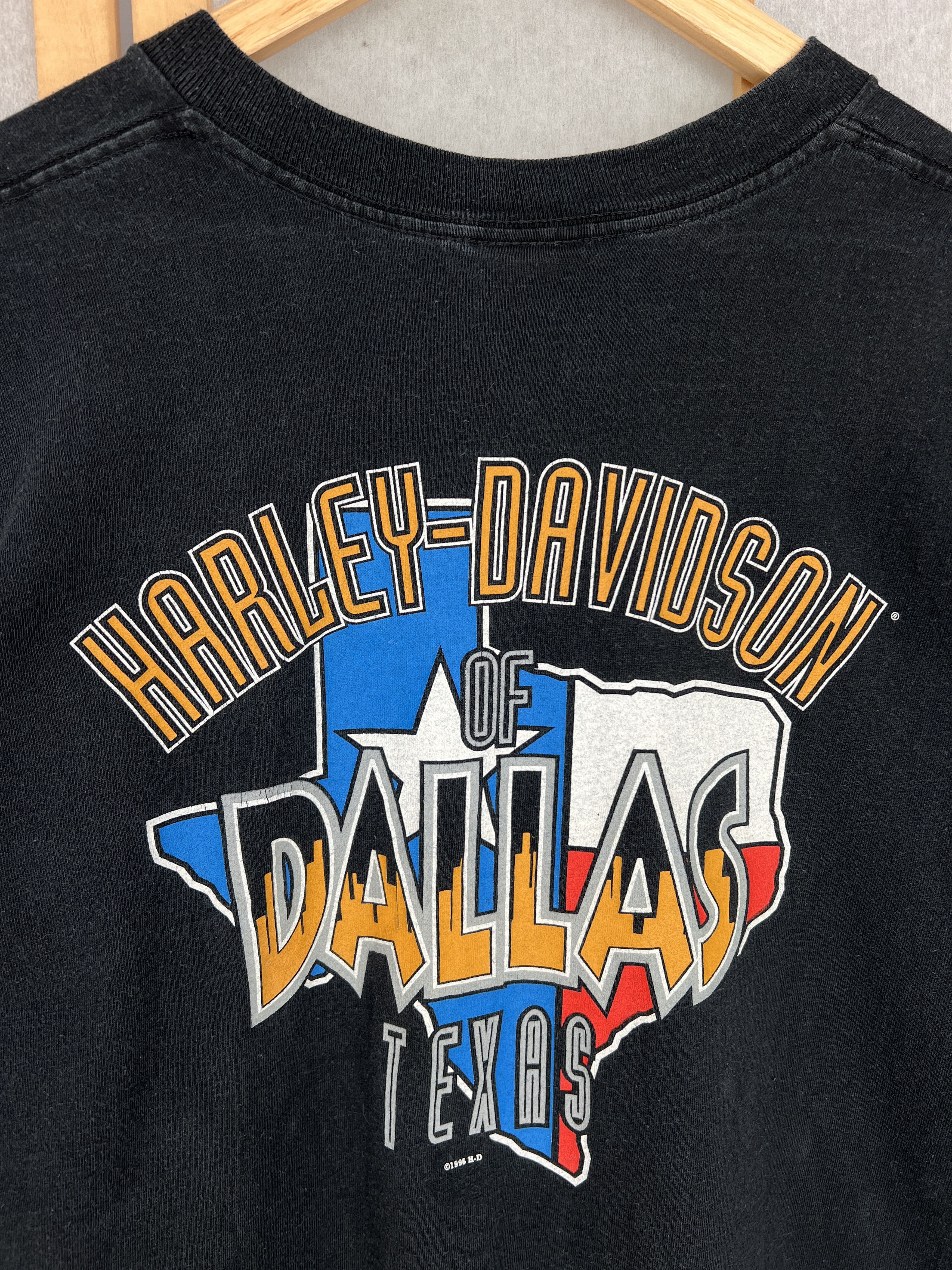 Harley Davidson Harley Davidson 1996 USA Dallas Texas t shirt single stitch Size US XL / EU 56 / 4 - 6 Thumbnail