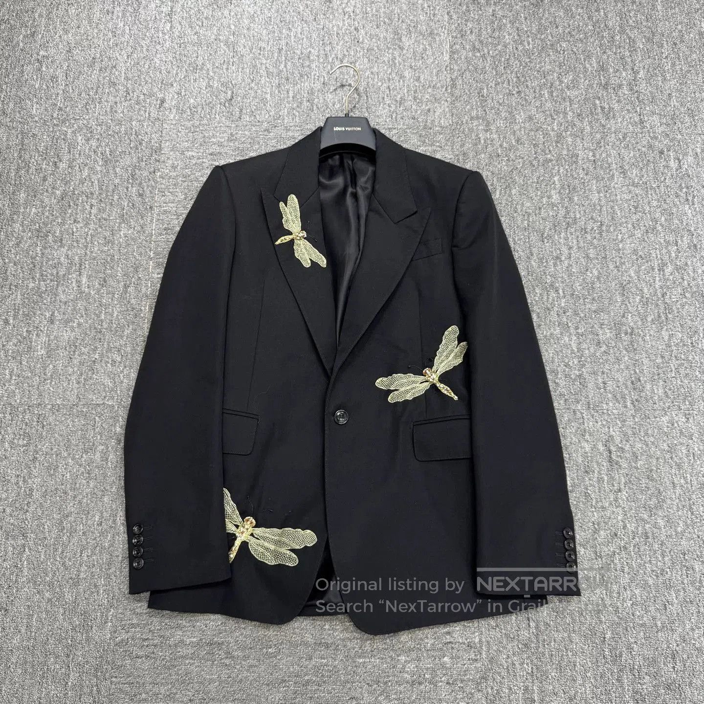 Alexander McQueen Alexander McQueen Pearl Dragonfly Wool Blazer. Size US S / EU 44-46 / 1 - 2 Thumbnail