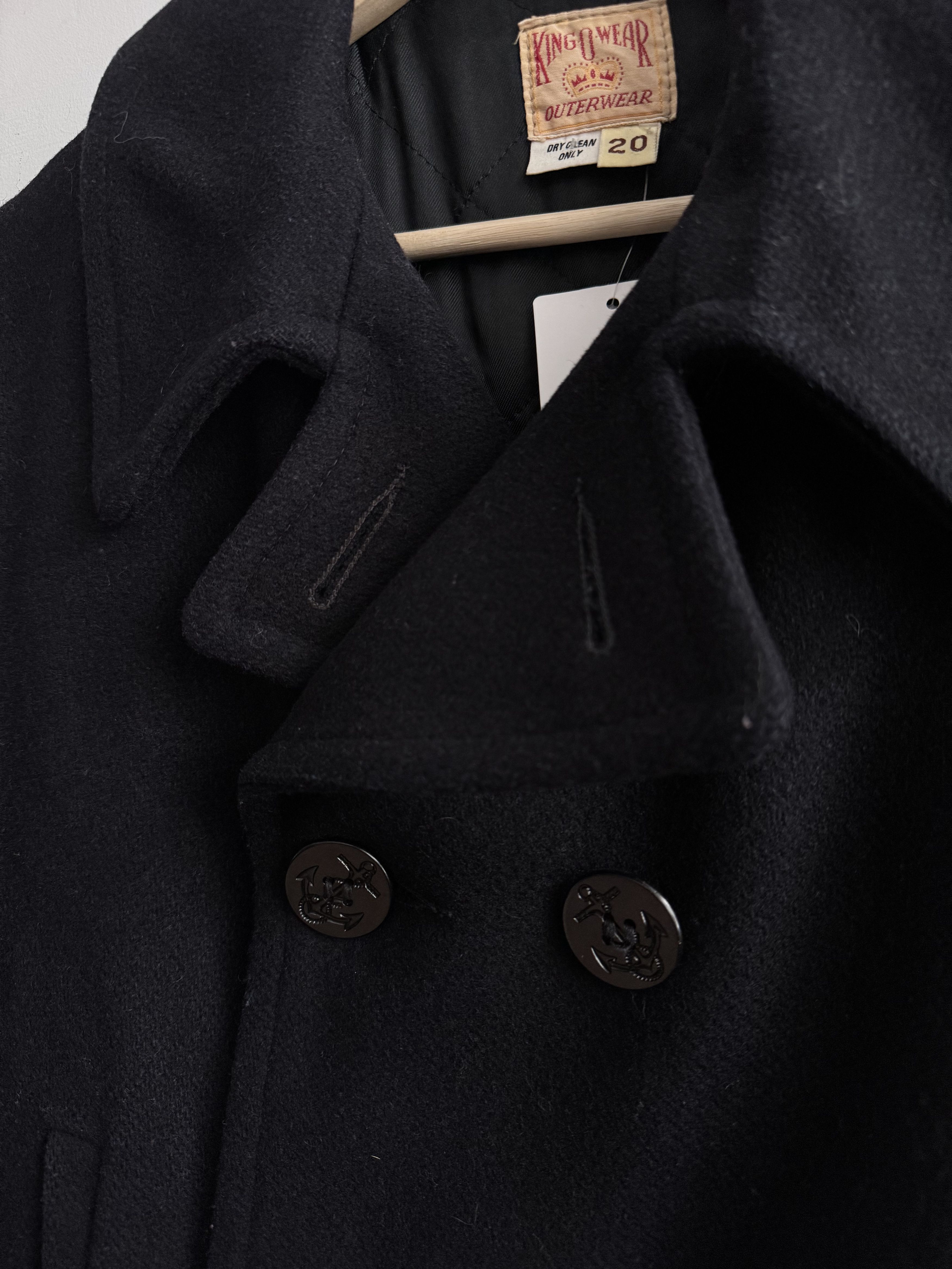 Vintage 1950s King O Wear Wool Peacoat Size 20 Size 3XL / US 20-22 - 3 Thumbnail