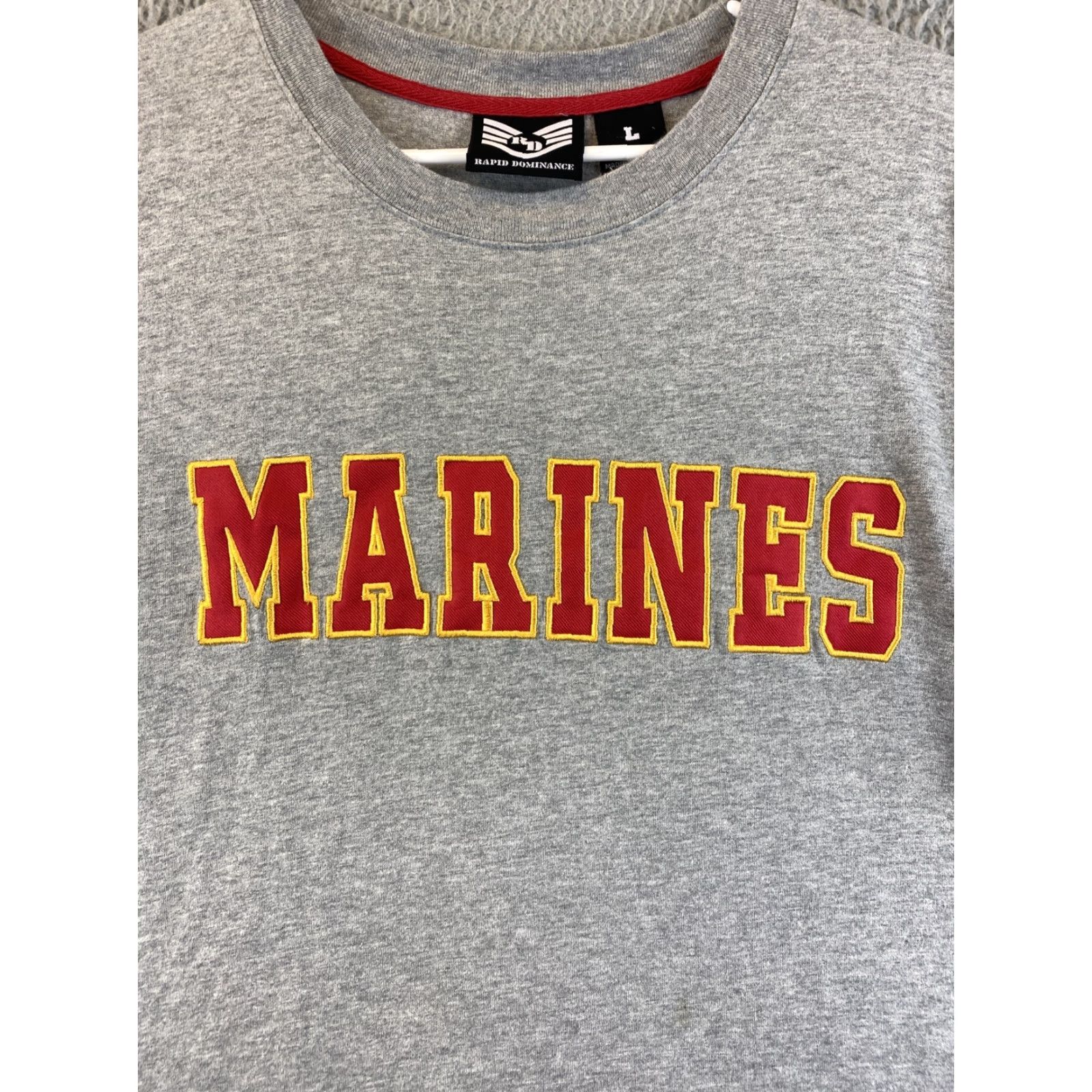 Vintage VINTAGE Rapid Dominance US Marine Corps Men’s T-Shirt Large Gray Casual Short Sleeve Cotton Men Size US L / EU 52-54 / 3 - 3 Thumbnail