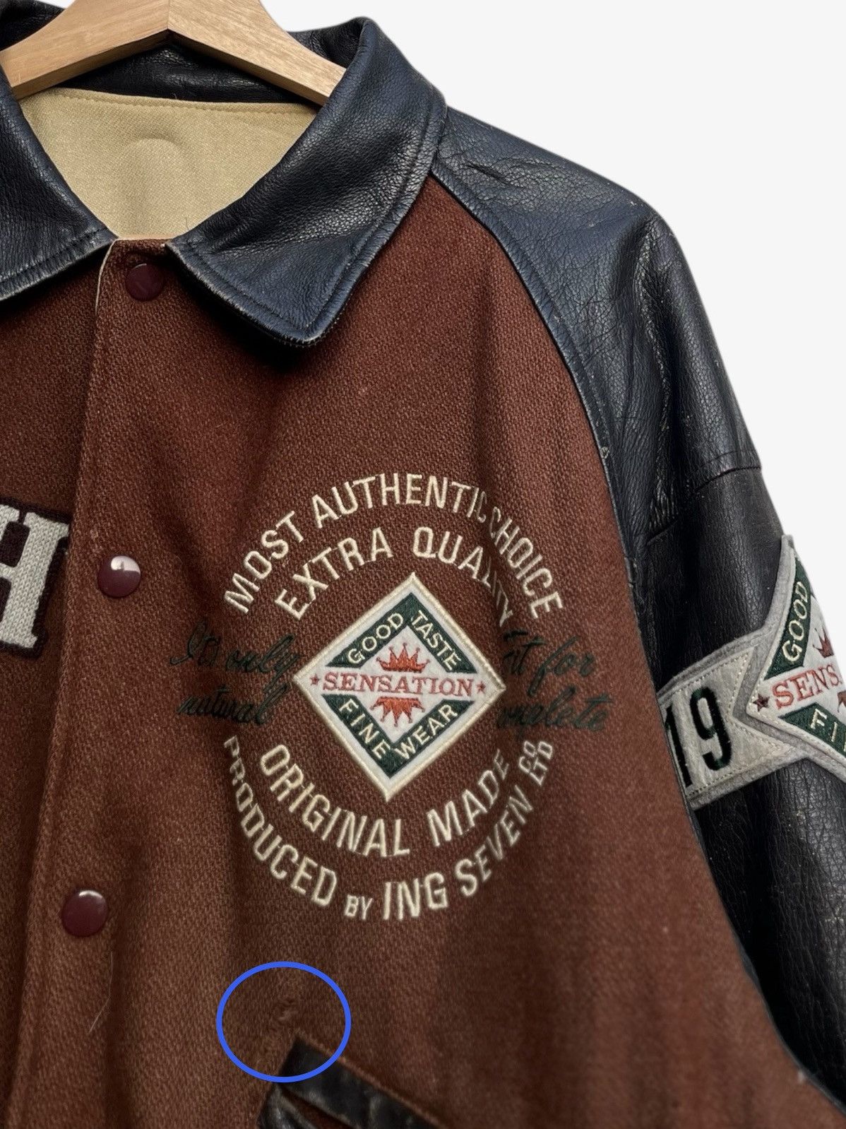 Leather Posh Boy Leather Sleeves Reversible Stadium Jacket Size US L / EU 52-54 / 3 - 6 Thumbnail