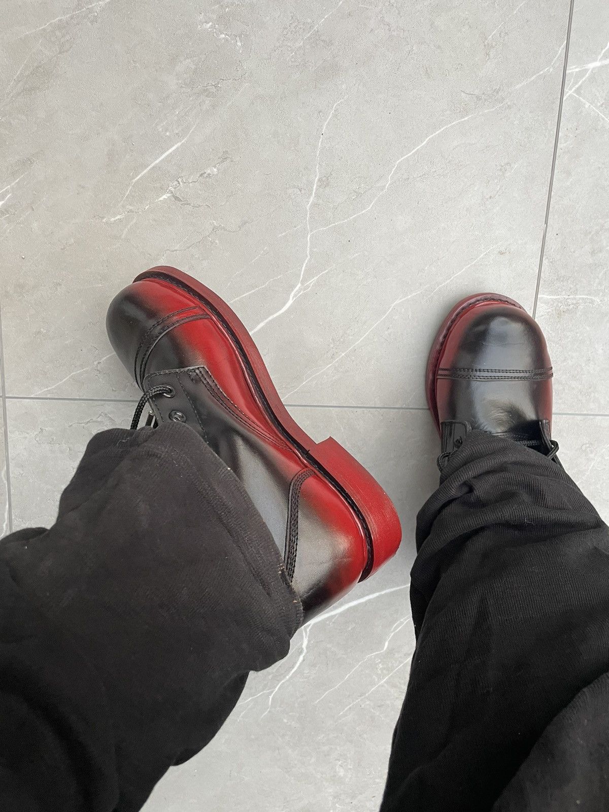 Vintage Opium Leather Combat Boots