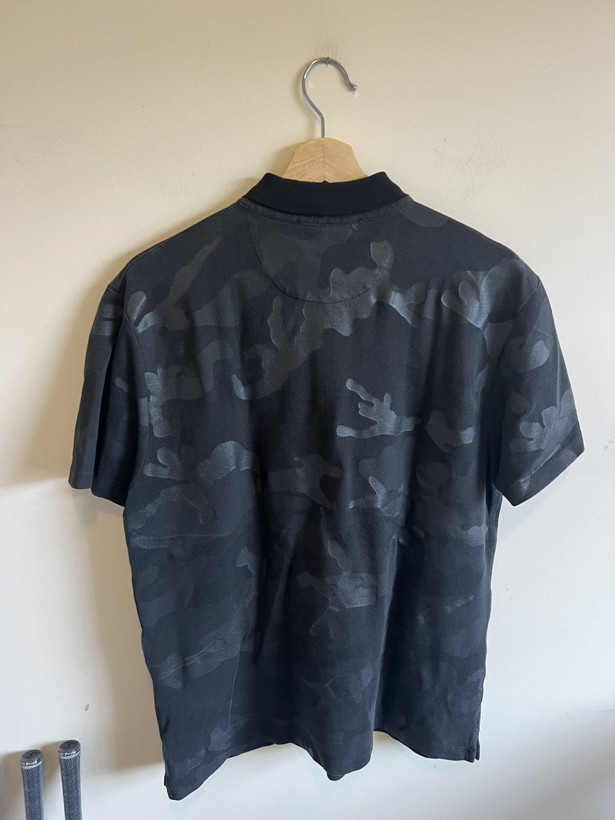 Valentino Valentino Camo Polo Black Y2K 2000s Size US L / EU 52-54 / 3 - 3 Thumbnail