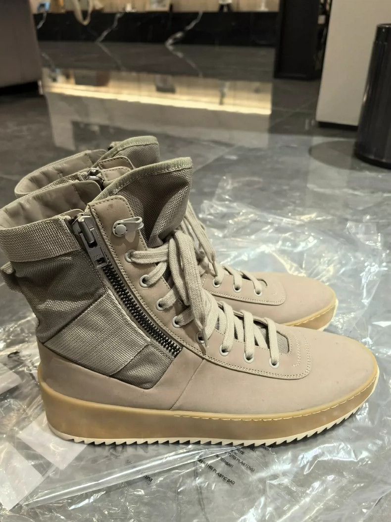Military Sneaker Fear Of God High Top Shoes Fear Of God Beige