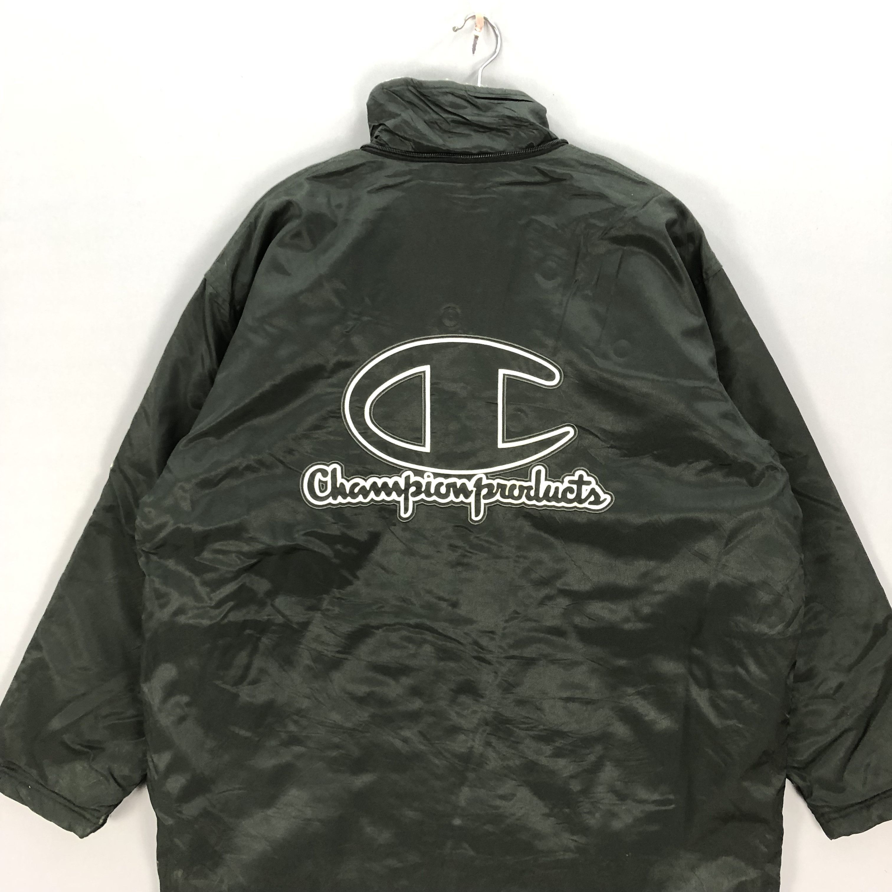 Champion × Vintage Vintage 90s Champion Long Coach Fleece Hoodie Jacket Size US M / EU 48-50 / 2 - 3 Thumbnail