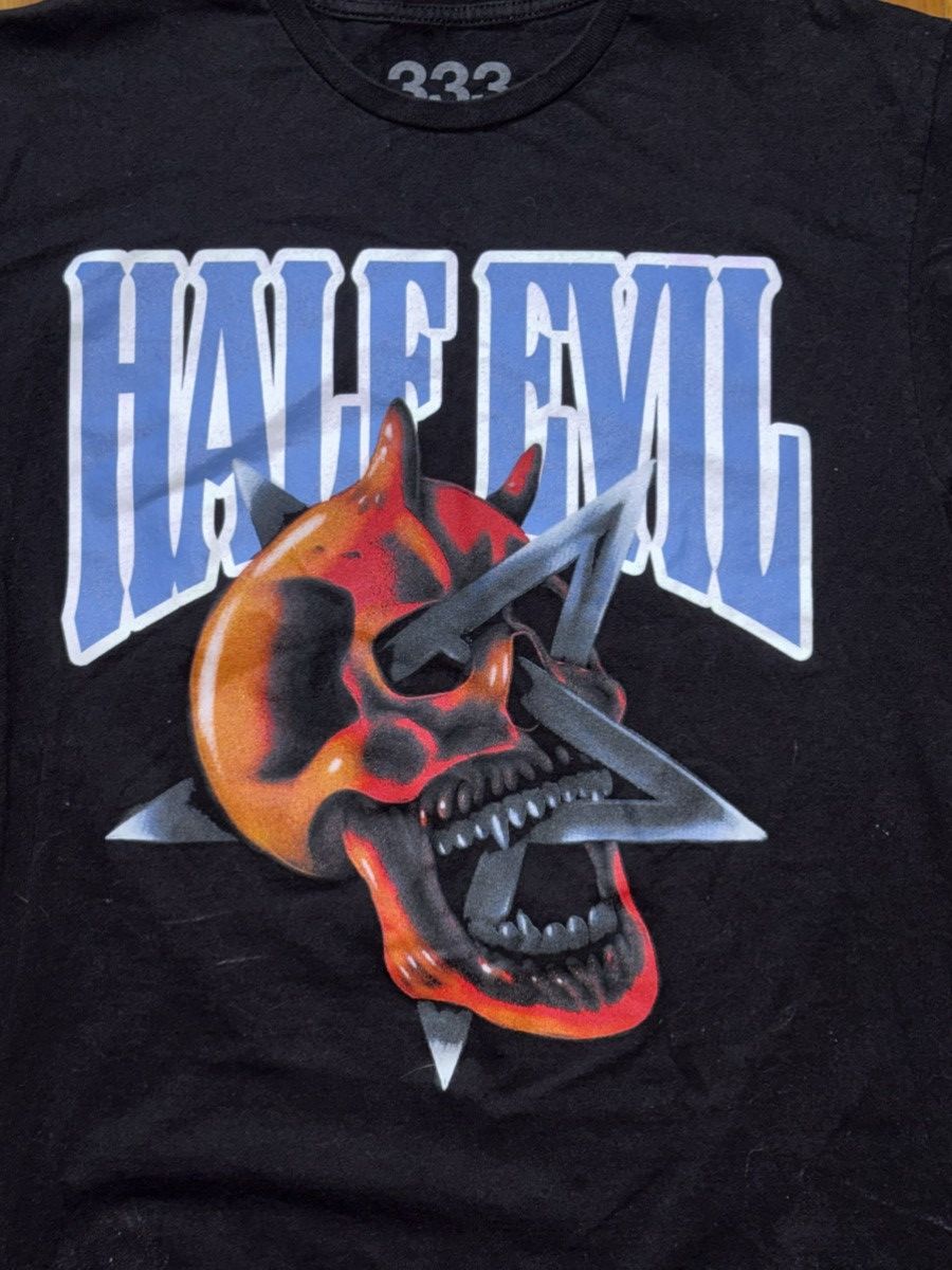 Half Evil Half Evil 333 Pentagram Skull Tee Size US L / EU 52-54 / 3 - 1 Thumbnail