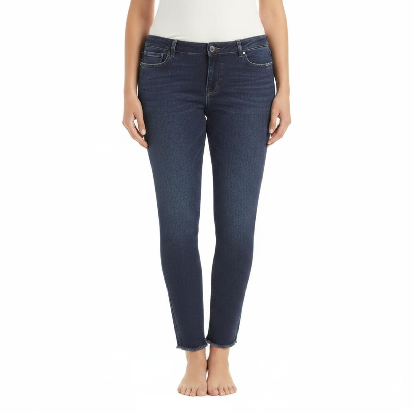 Old Navy Old Navy Jeans Mid-Rise Rockstar Super Skinny 20 Dark Blue Size 42" / US 20 - 1 Thumbnail